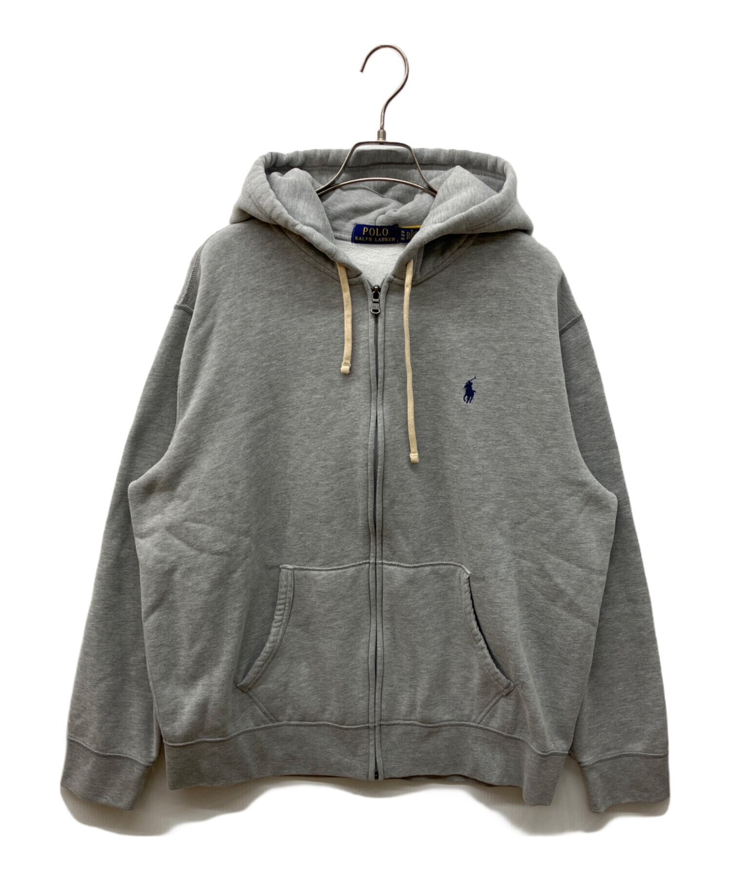 【新品タグ付き】ポロラルフローレン ジップパーカー グレー Lサイズ 中古・古着通販】POLO RALPH LAUREN (ポロ・ラルフローレン) 裏起毛