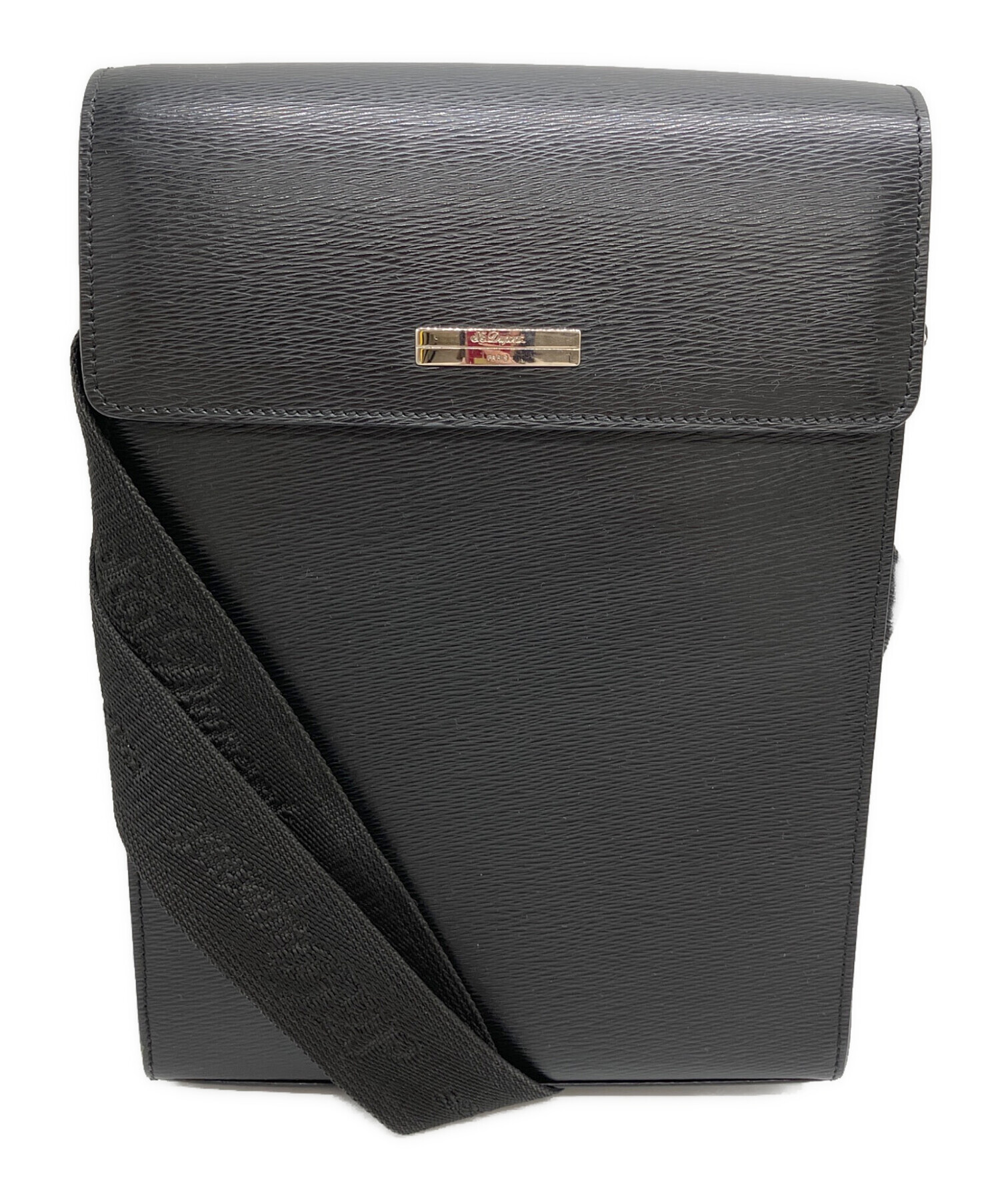 S.T. Dupont デュポン ショルダーバッグ レザー ブラック 中古・古着通販】S.T.Dupont (エス・テー・デュポン) レザーショルダー