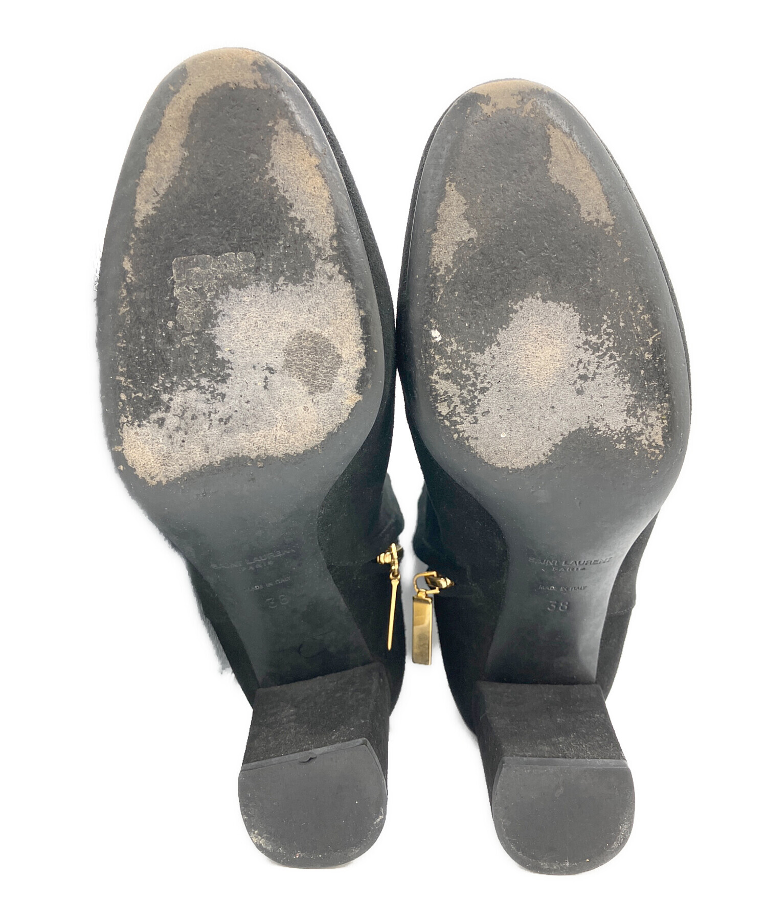 saint laurent サンローラン　スエード ストラップ ショートブーツ 中古・古着通販】Saint Laurent Paris (サンローランパリ) ワン