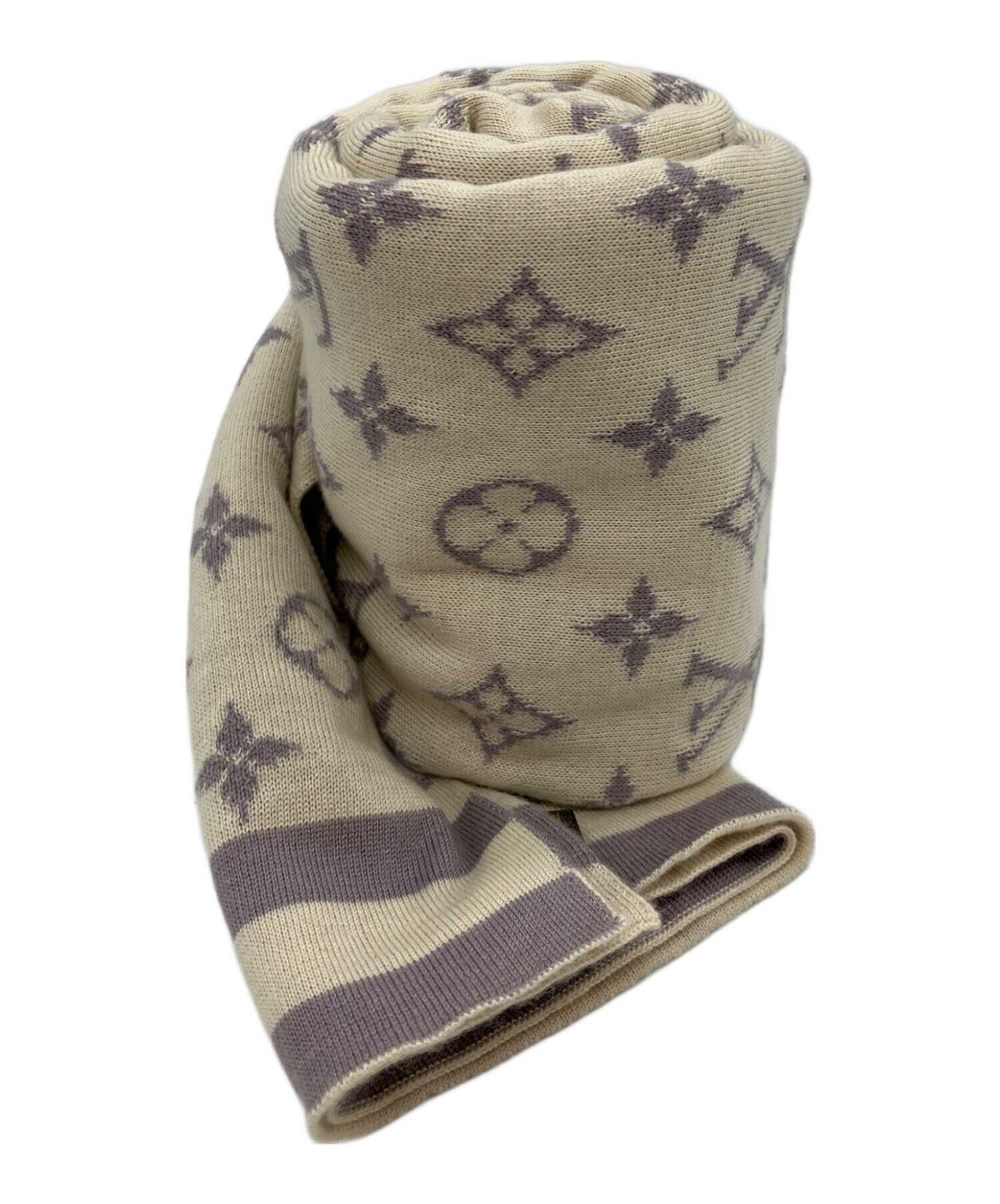 ルイヴィトン　ストール　カシミヤシルク　ロゴ柄 中古・古着通販】LOUIS VUITTON (ルイ ヴィトン) カシミヤシルク