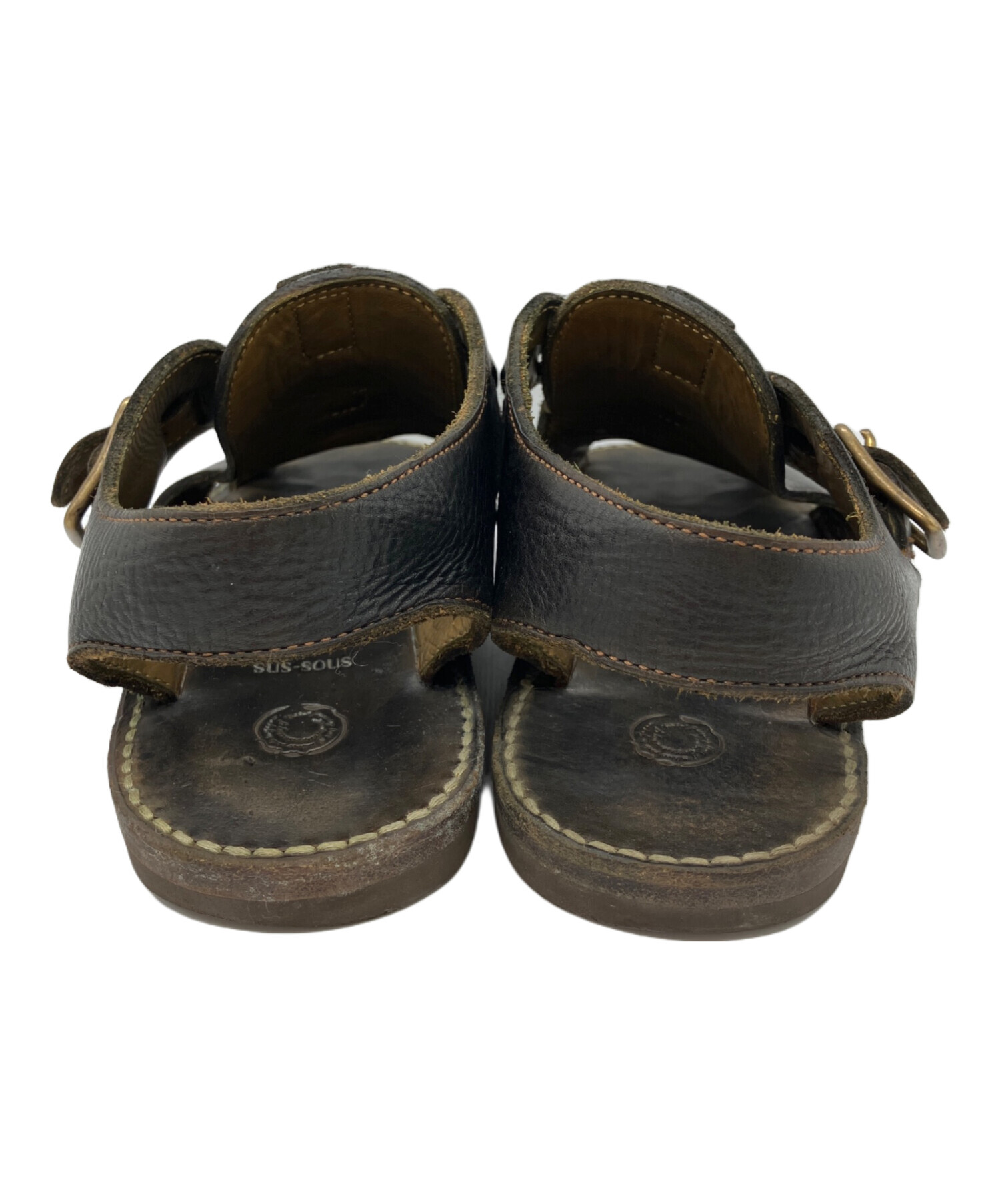 6 SUS-SOUS　シュス　ベルテッドサンダル 中古・古着通販】SUS SOUS (シュスー) BELTED SANDALS ブラウン サイズ