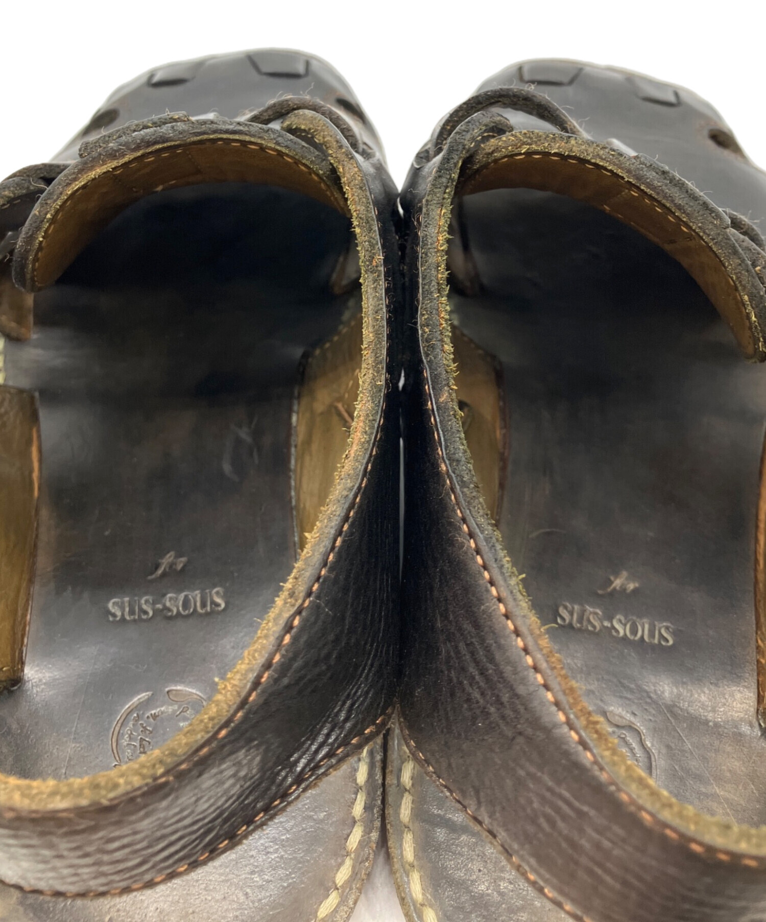 中古・古着通販】SUS SOUS (シュスー) BELTED SANDALS ブラウン サイズ