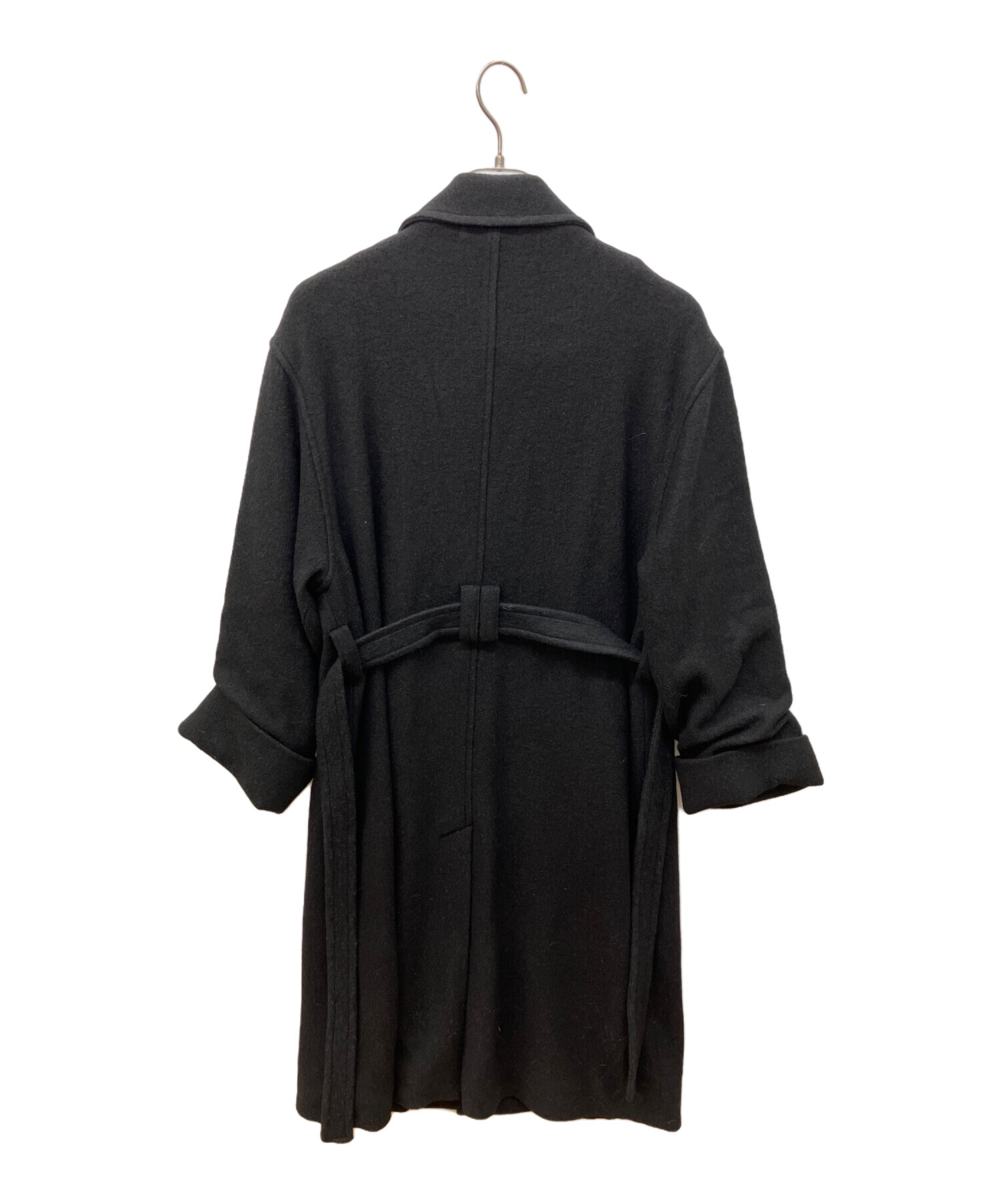 未使用　FASHIRU duffle wool coat ファシル　コート 中古・古着通販】FASHIRU (ファシル) soutien collar coat ブラック