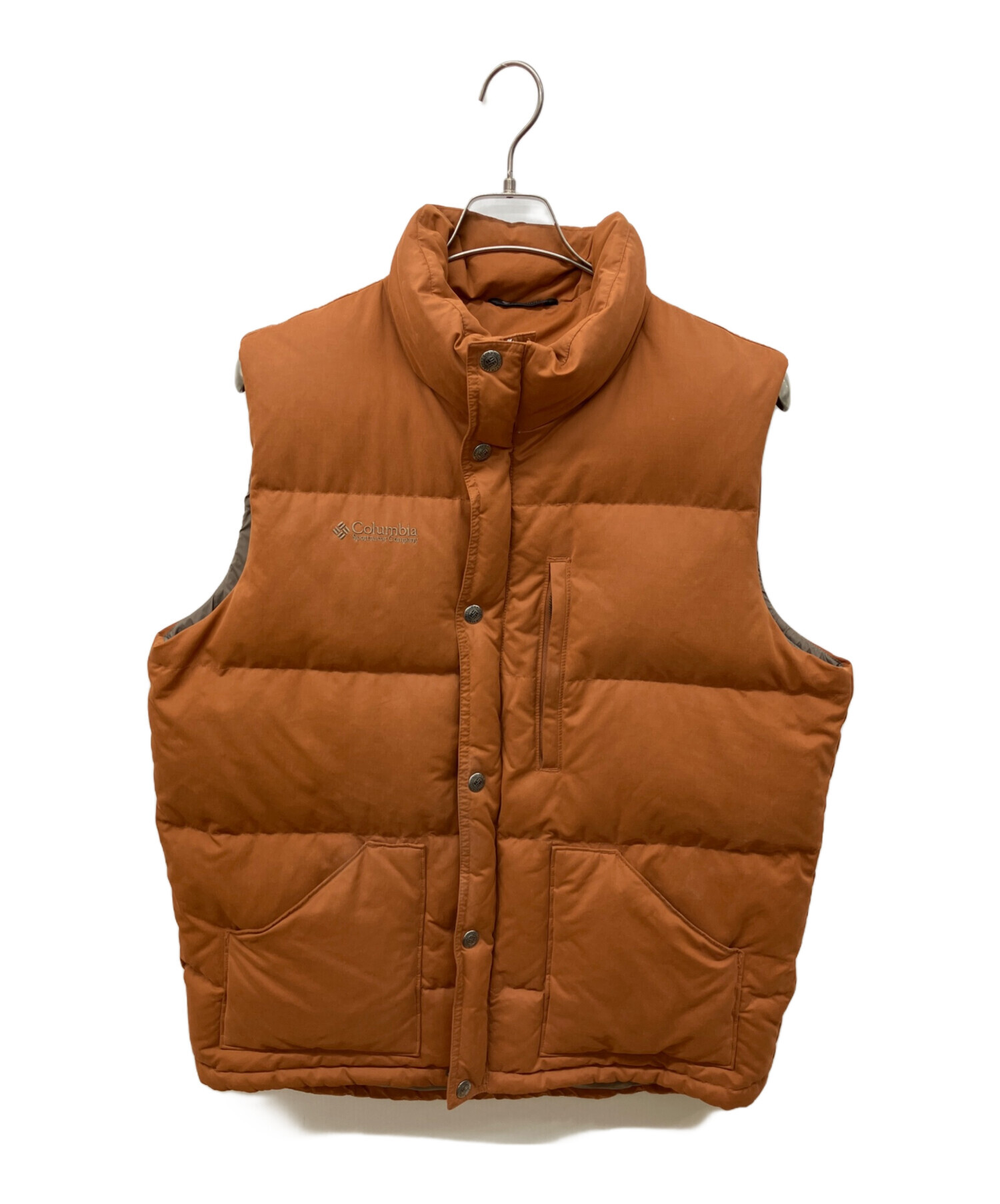 【大人気】コロンビア リバーシブル ダウンベスト メンズL 中古・古着通販】Columbia (コロンビア) ダウンベスト ブラウン サイズ