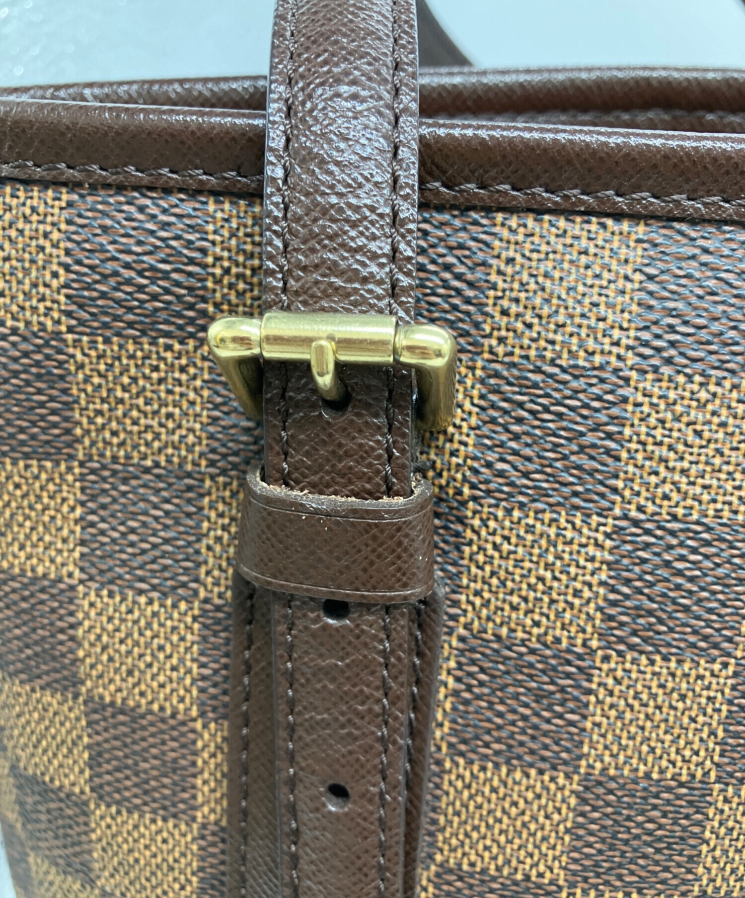 ルイヴィトン ダミエ マレ トートバッグ ハンドバッグ ブラウン 茶色 ビジネス 中古・古着通販】LOUIS VUITTON (ルイ ヴィトン) マレ ダミエ トート