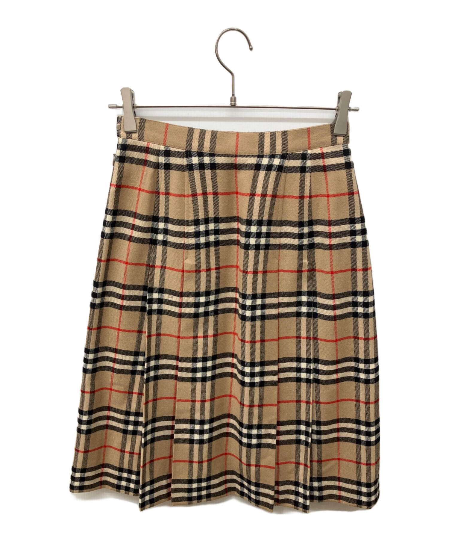BURBERRYS ノバチェック ウール プリーツスカート ベージュ 中古・古着通販】Burberry's (バーバリーズ) ノバチェックウール