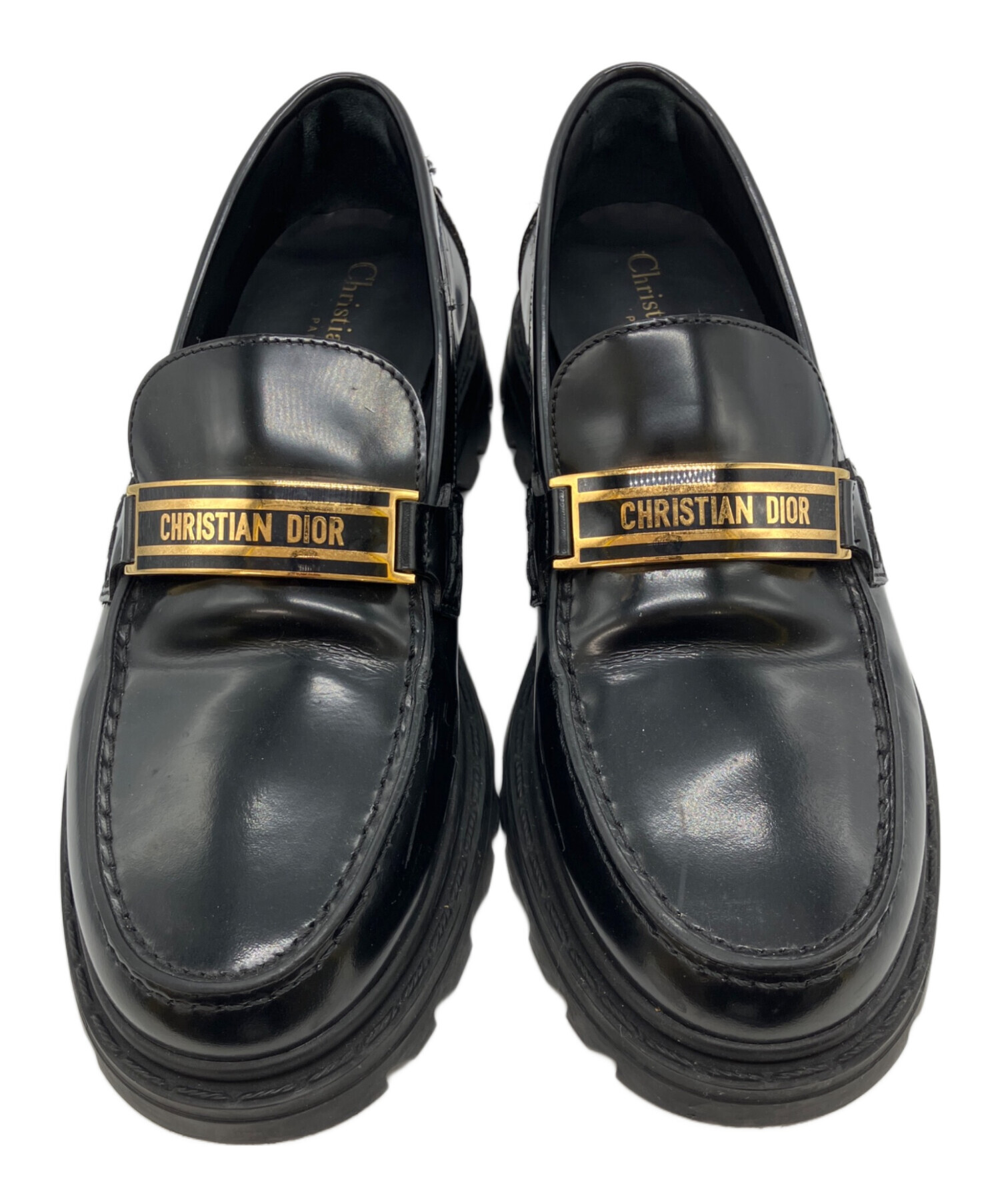Dior Code ディオール コード ローファー ブラック黒37 中古・古着通販】Christian Dior (クリスチャン ディオール) DIOR CODE