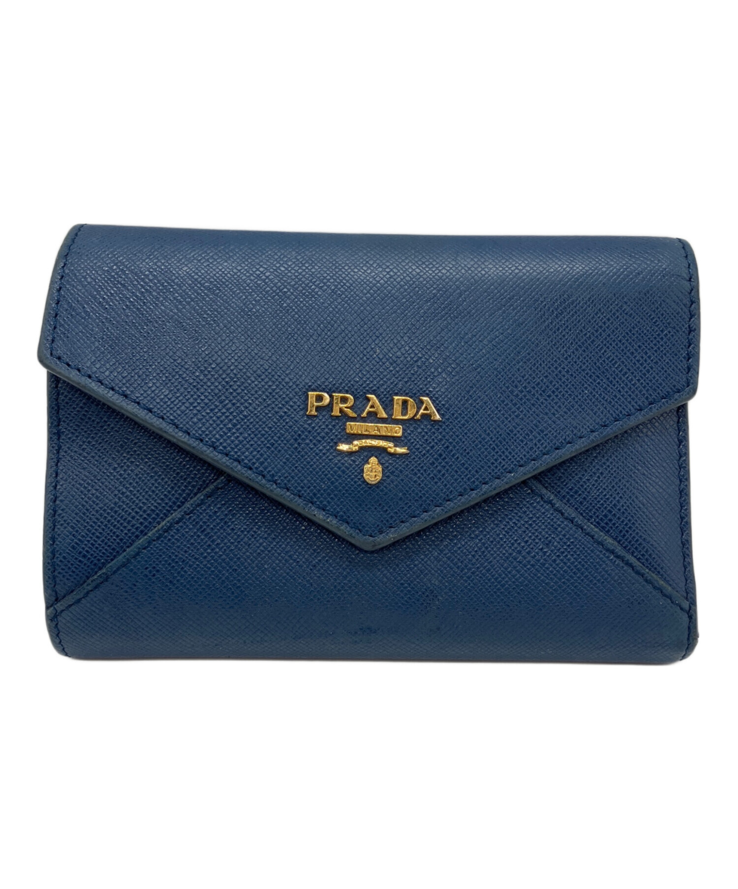 中古・古着通販】PRADA (プラダ) 3つ折り財布 ネイビー｜ブランド