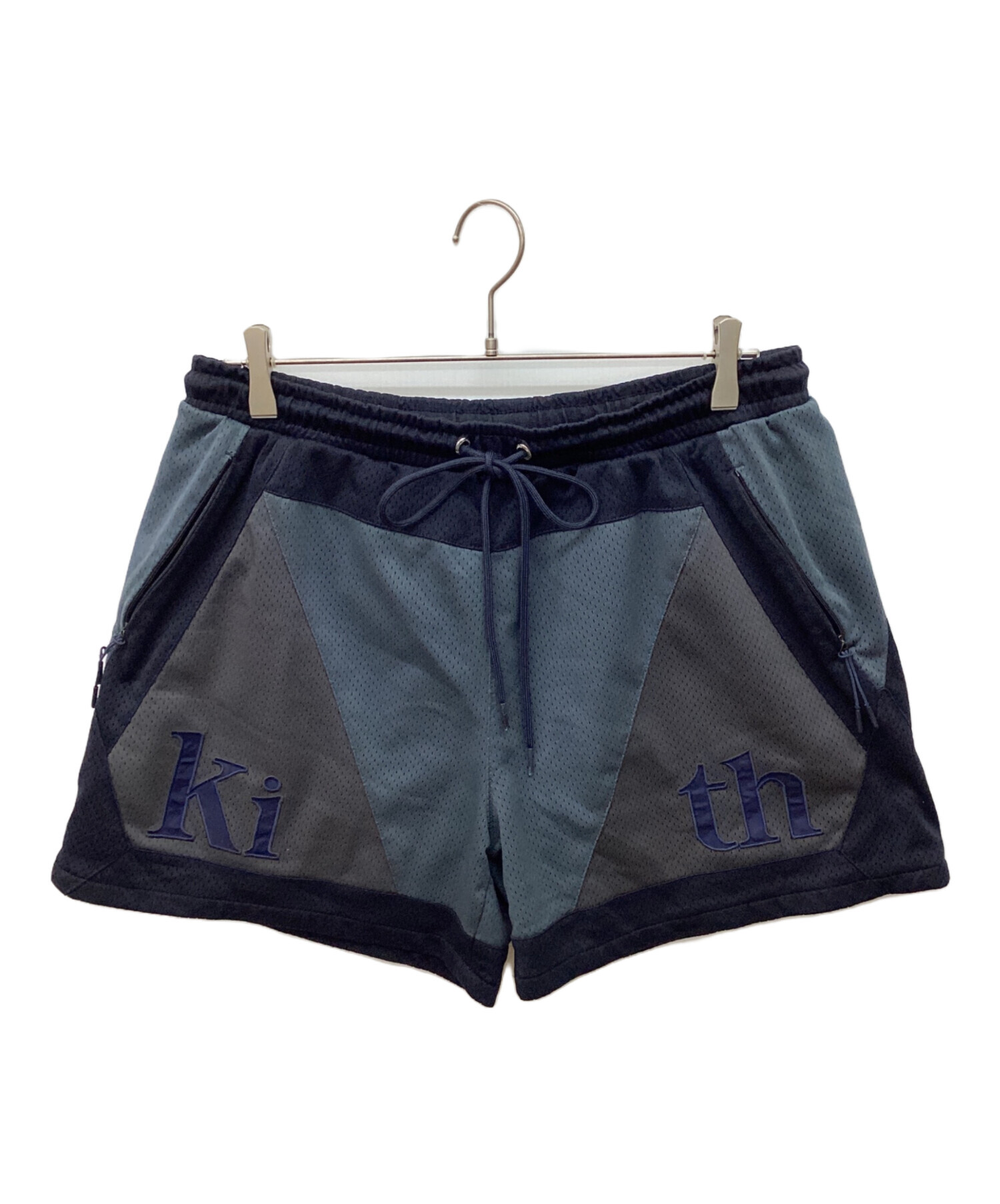 KITH TURBO SHORTS メッシュ ショートパンツ M 青系 中古・古着通販】KITH (キス) KITH TURBO MESH SHORT グレー サイズ