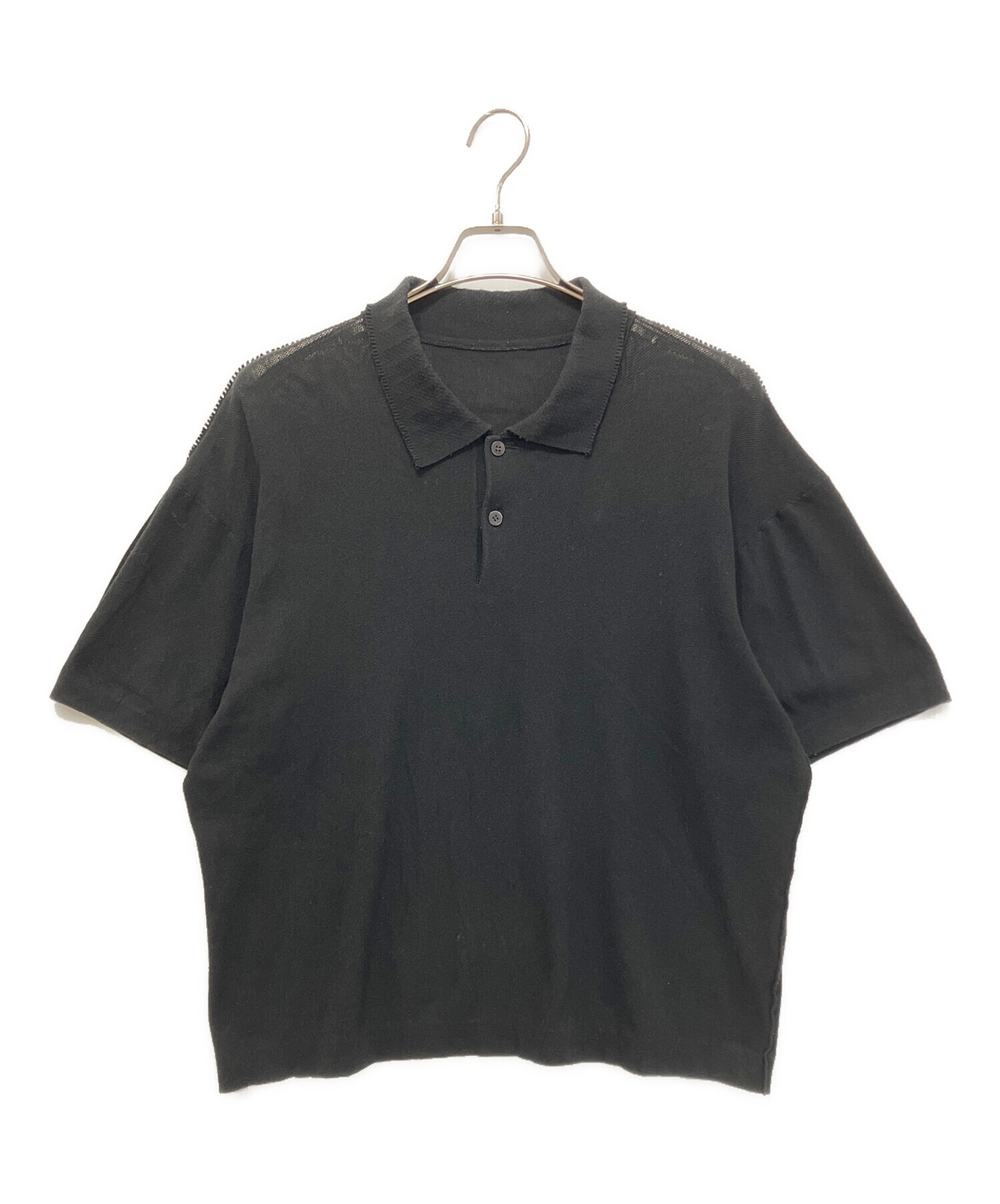 ISSEY MIYAKE　黒ポロシャツ 中古・古着通販】ISSEY MIYAKE (イッセイミヤケ) APOCポロシャツ