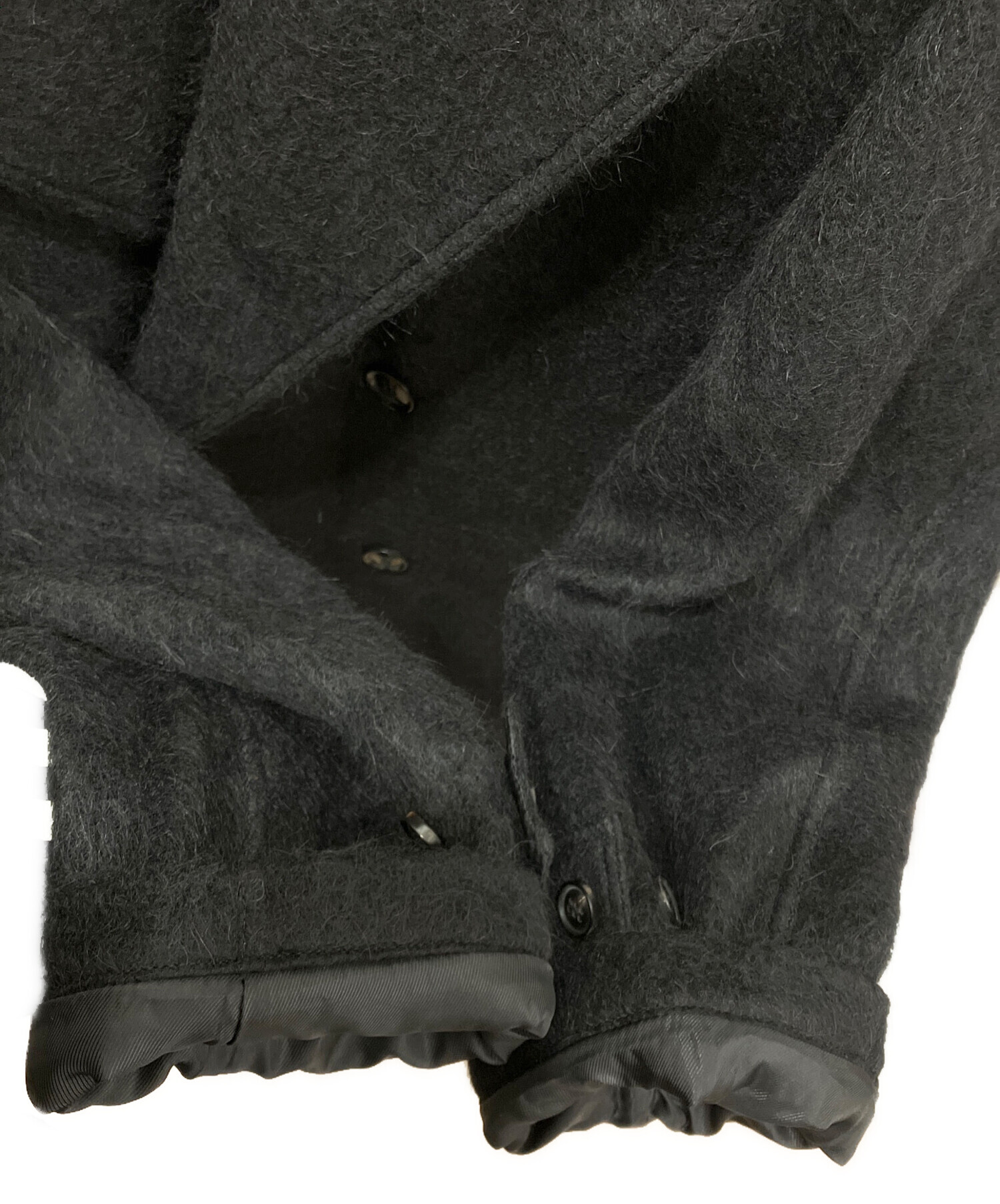 中古・古着通販】stussy (ステューシー) Mohair Trench Coat ブラック