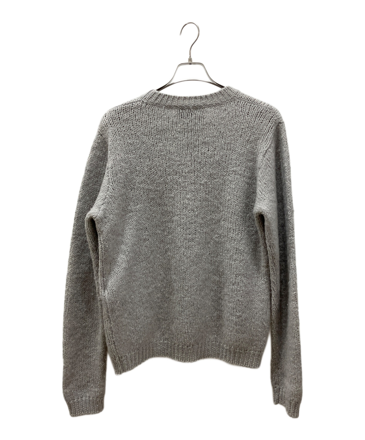 GUCCI 蜂刺繍 グレー Vネックニット セーター GUCCI 蜂刺繍 グレー Vネックニット セーター GUCCI 蜂刺繍 グレー V