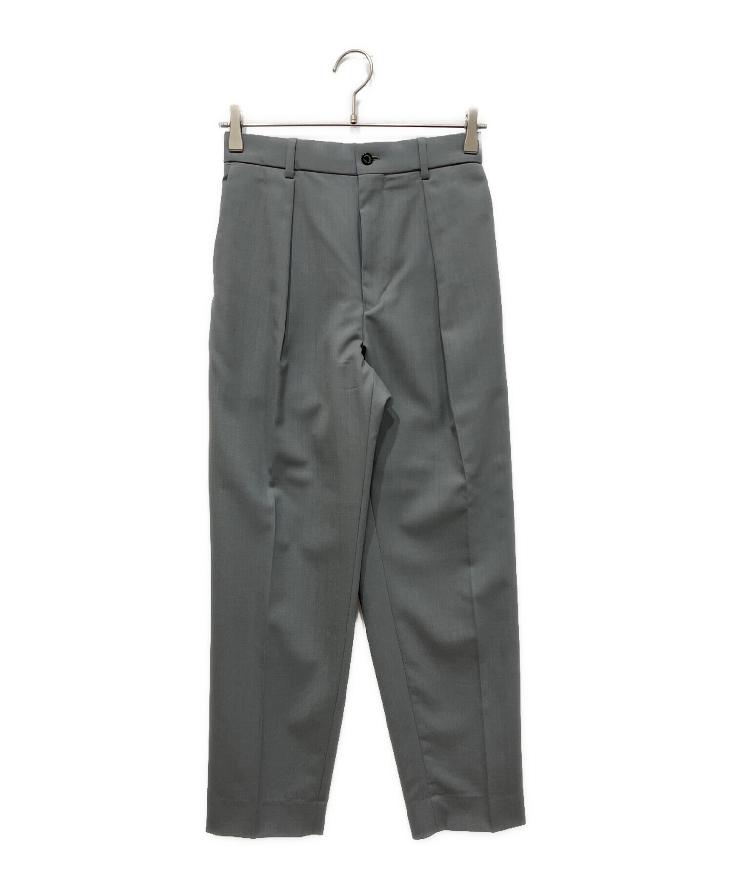 美品✨️MARKAWARE PEGTOP トラウザーズ L グレージュ ウール MARKAWARE(マーカウェア) - PEGTOP TROUSERS ORGANIC WOOL TROPICAL – Area