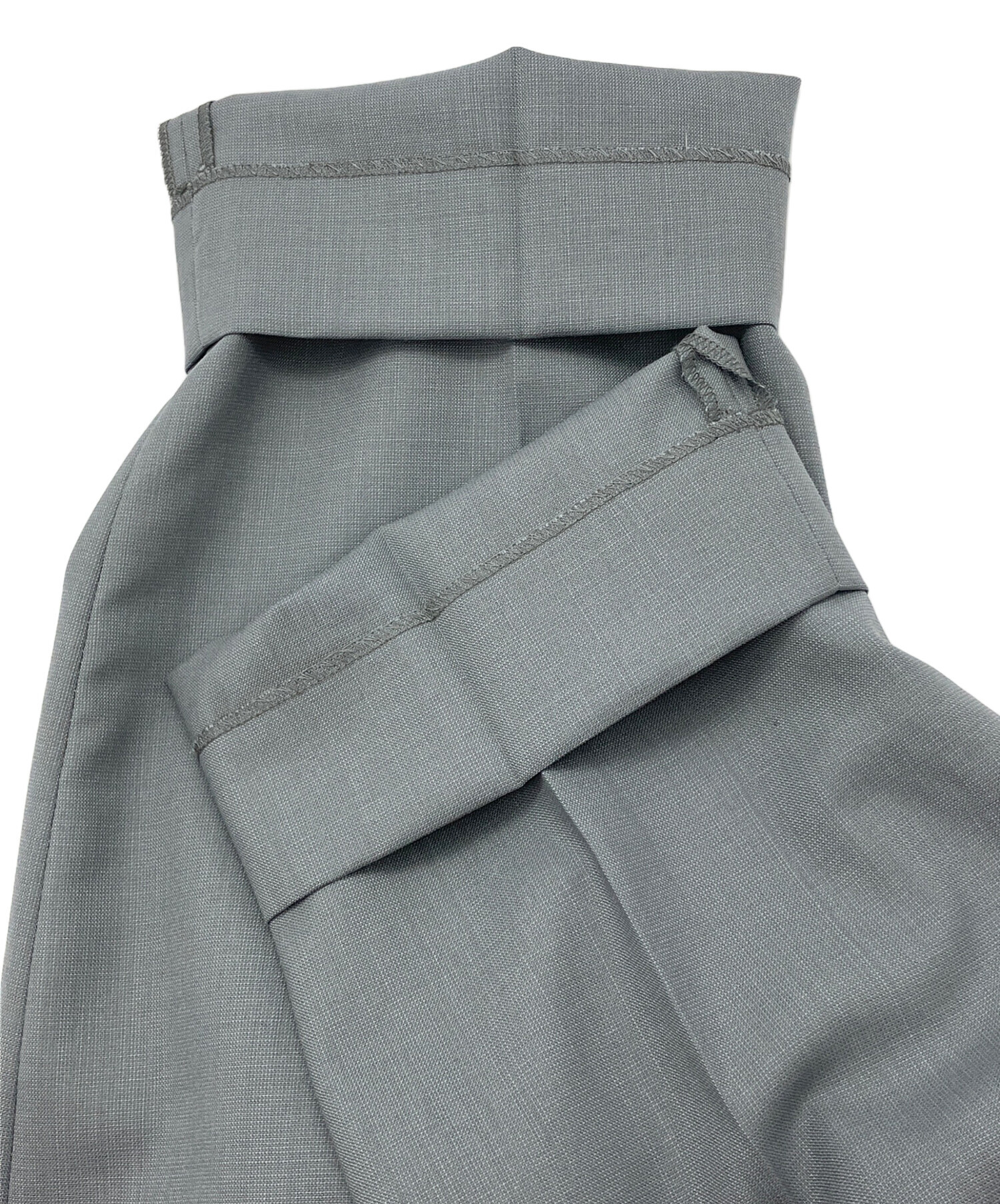 美品✨️MARKAWARE PEGTOP トラウザーズ L グレージュ ウール 中古・古着通販】MARKAWARE (マーカウェア) PEGTOP TROUSERS ORGANIC