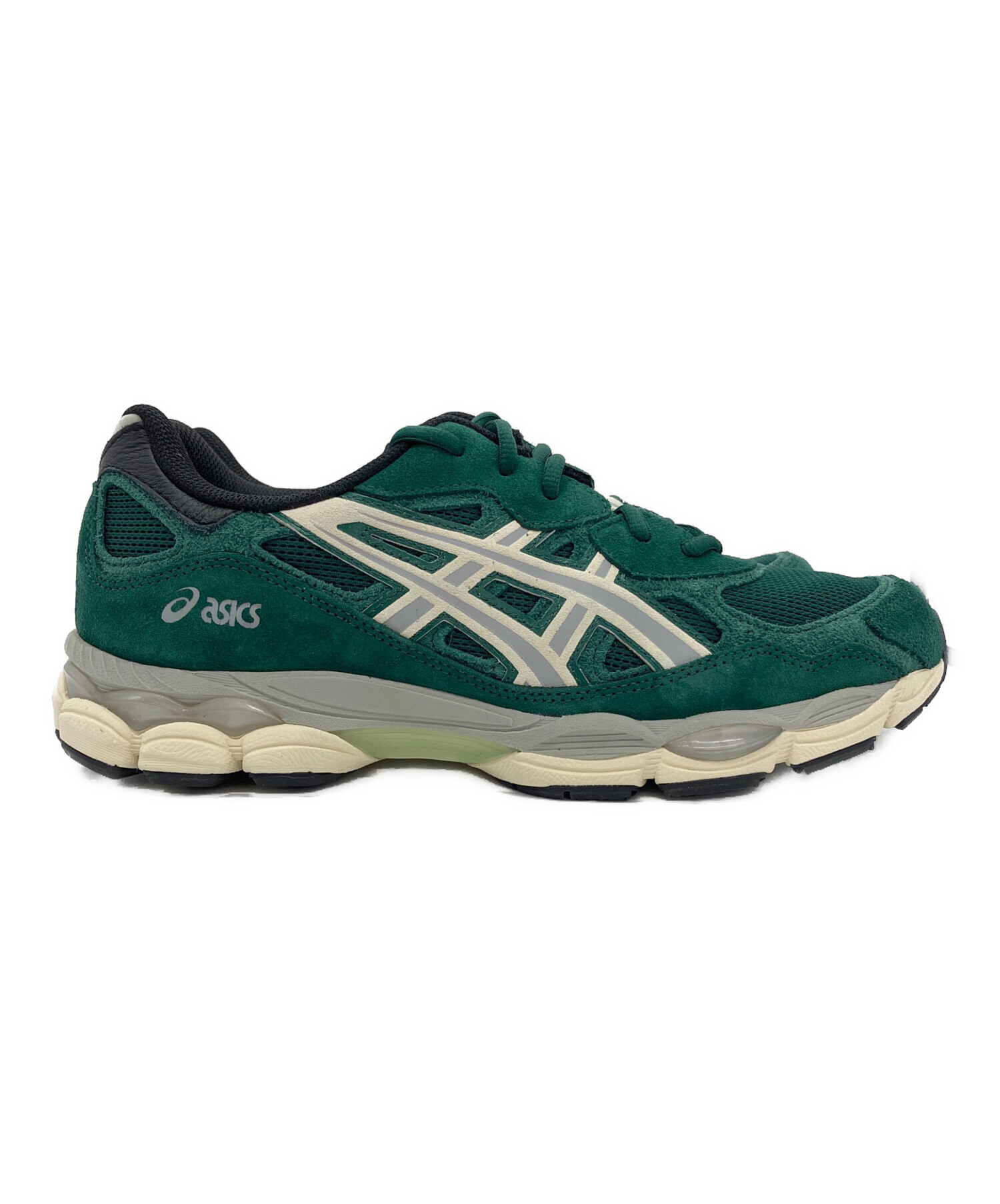 asics ballaholicグリーンスニーカー Asics x Ballaholic Unisex Gel-NYC Jewel Green / Ivory Low Top