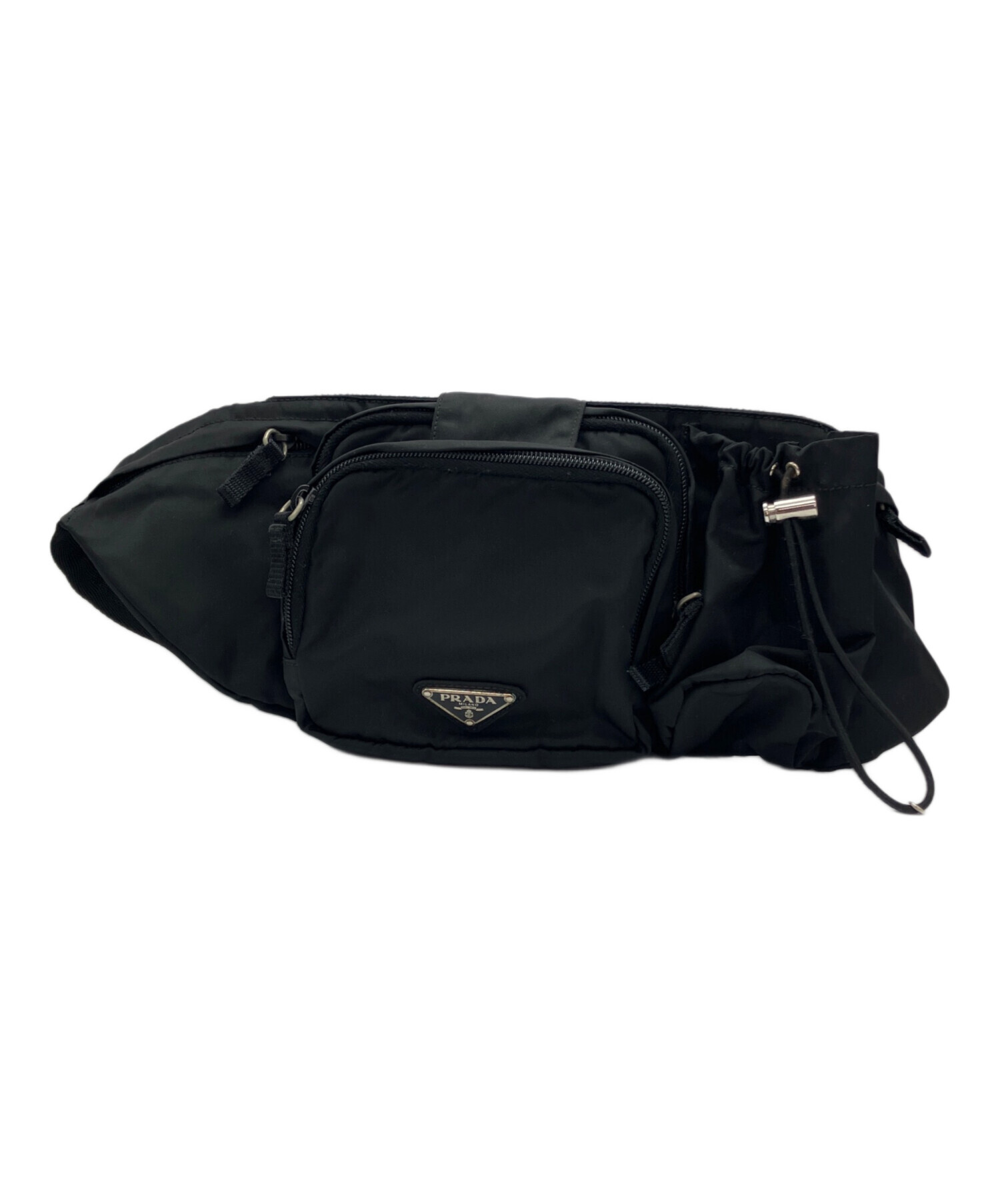 中古・古着通販】PRADA (プラダ) ロゴ金具 ナイロンウエストバッグ