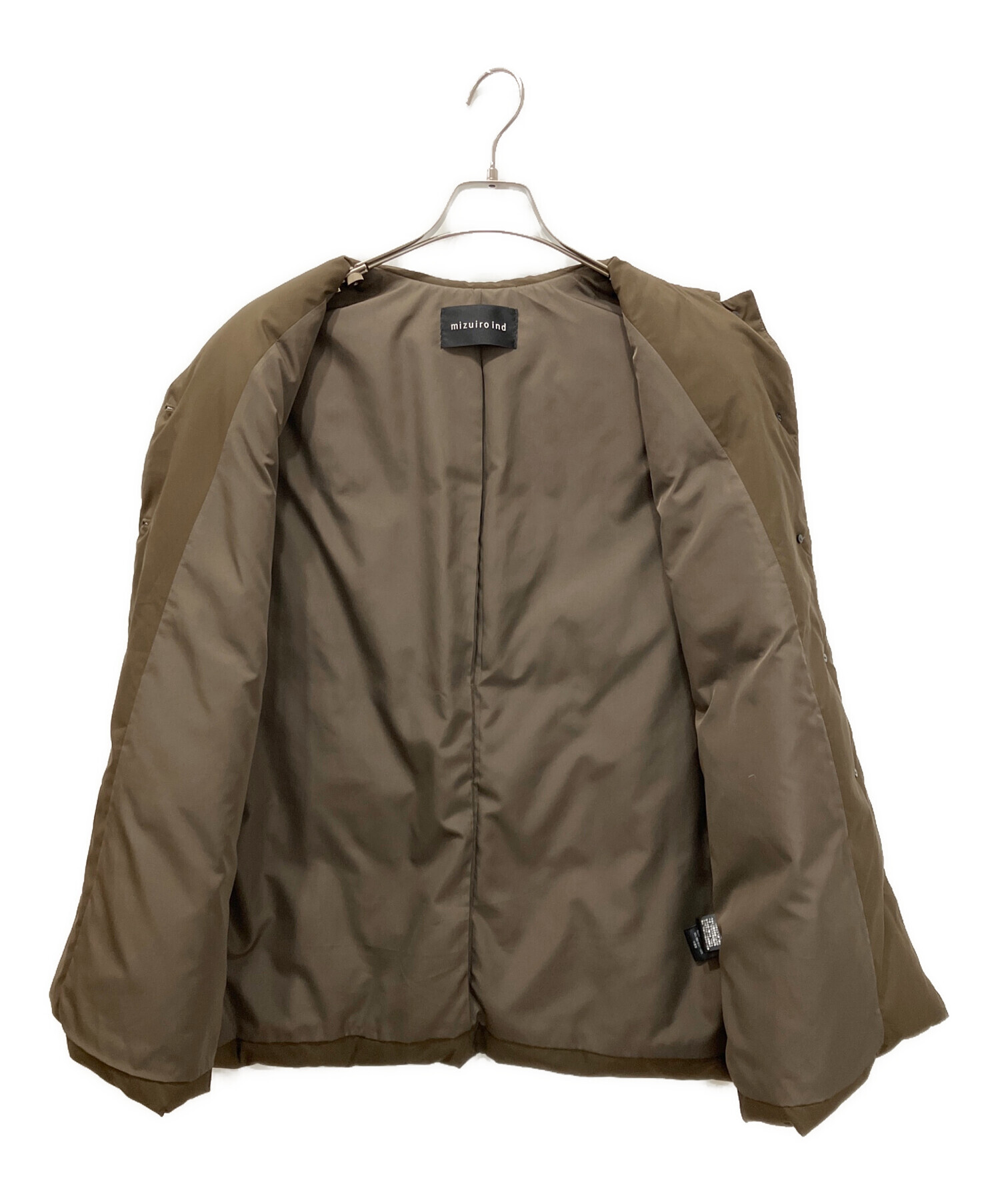 中古・古着通販】mizuiro-ind (ミズイロインド) ダウンベスト ブラウン