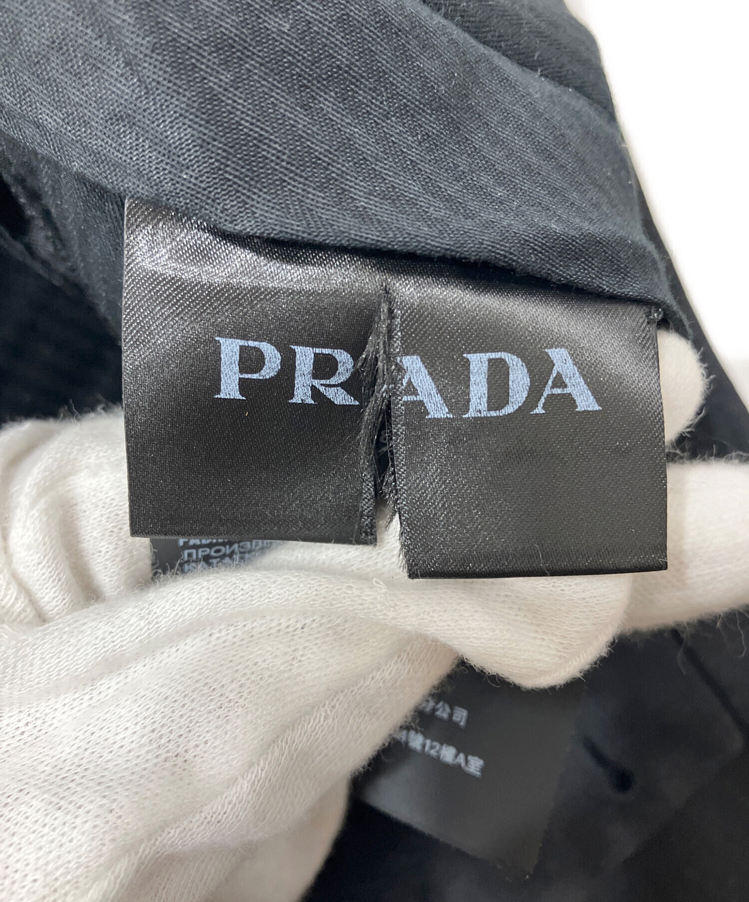 中古・古着通販】PRADA (プラダ) ウールスラックス ブラック サイズ:48