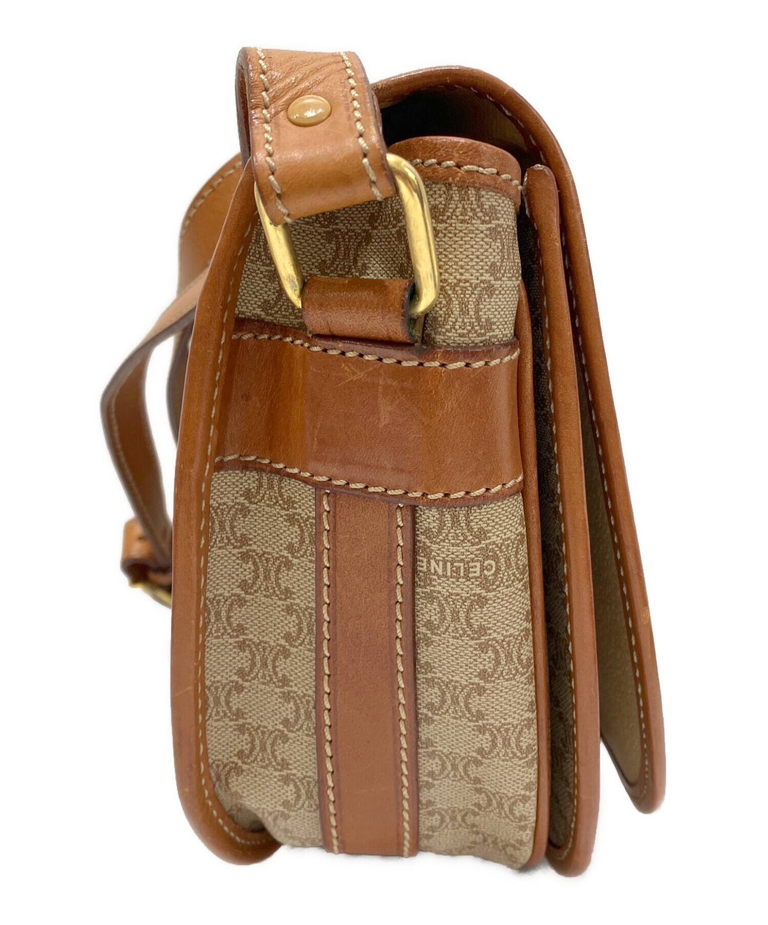 中古・古着通販】CELINE (セリーヌ) マカダム柄 フラップショルダー 