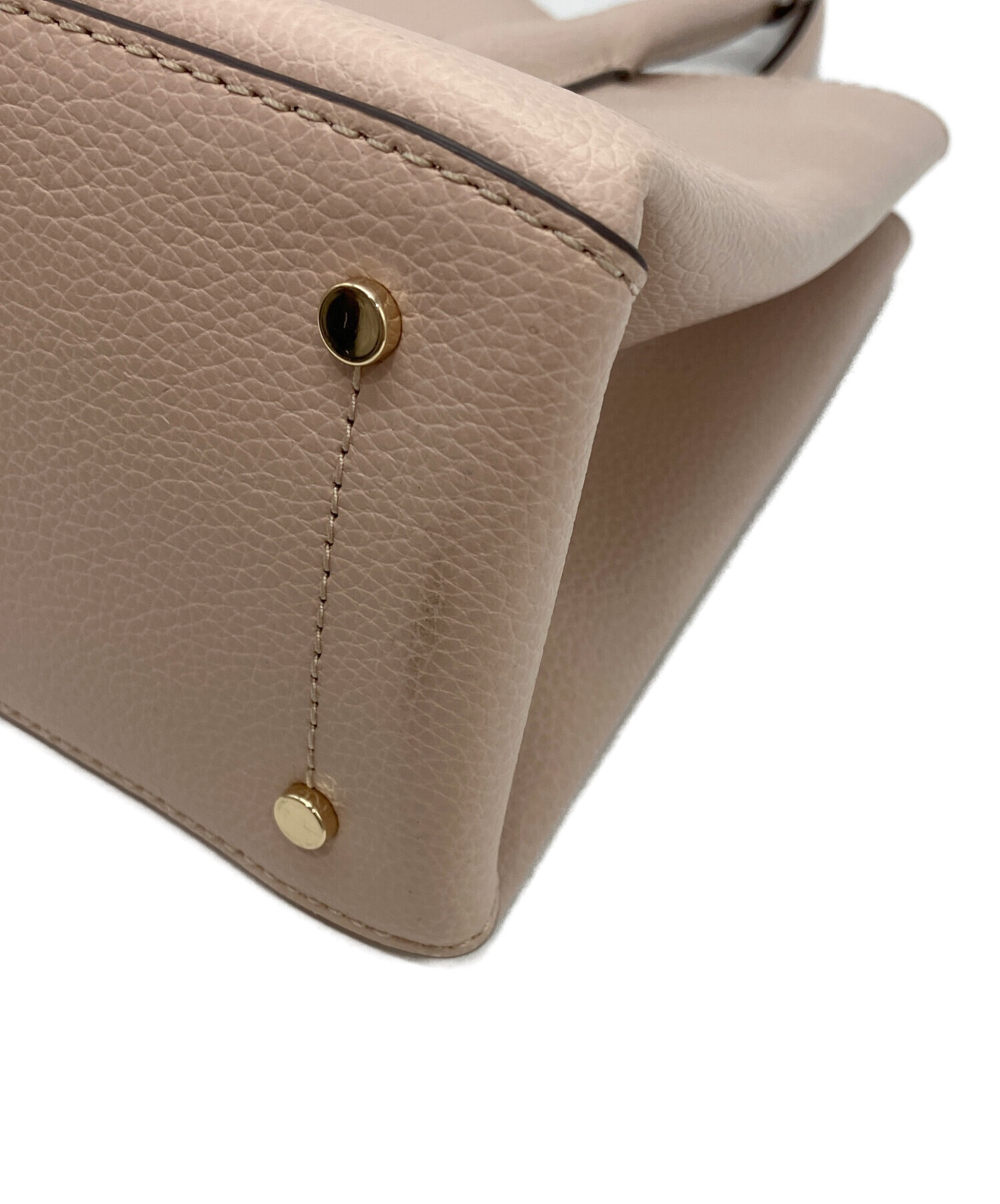 ケイトスペード　エヴァスモール　サッチェル 2way グレー　ピンク　レザー 中古・古着通販】Kate Spade (ケイトスペード) エヴァ スモール