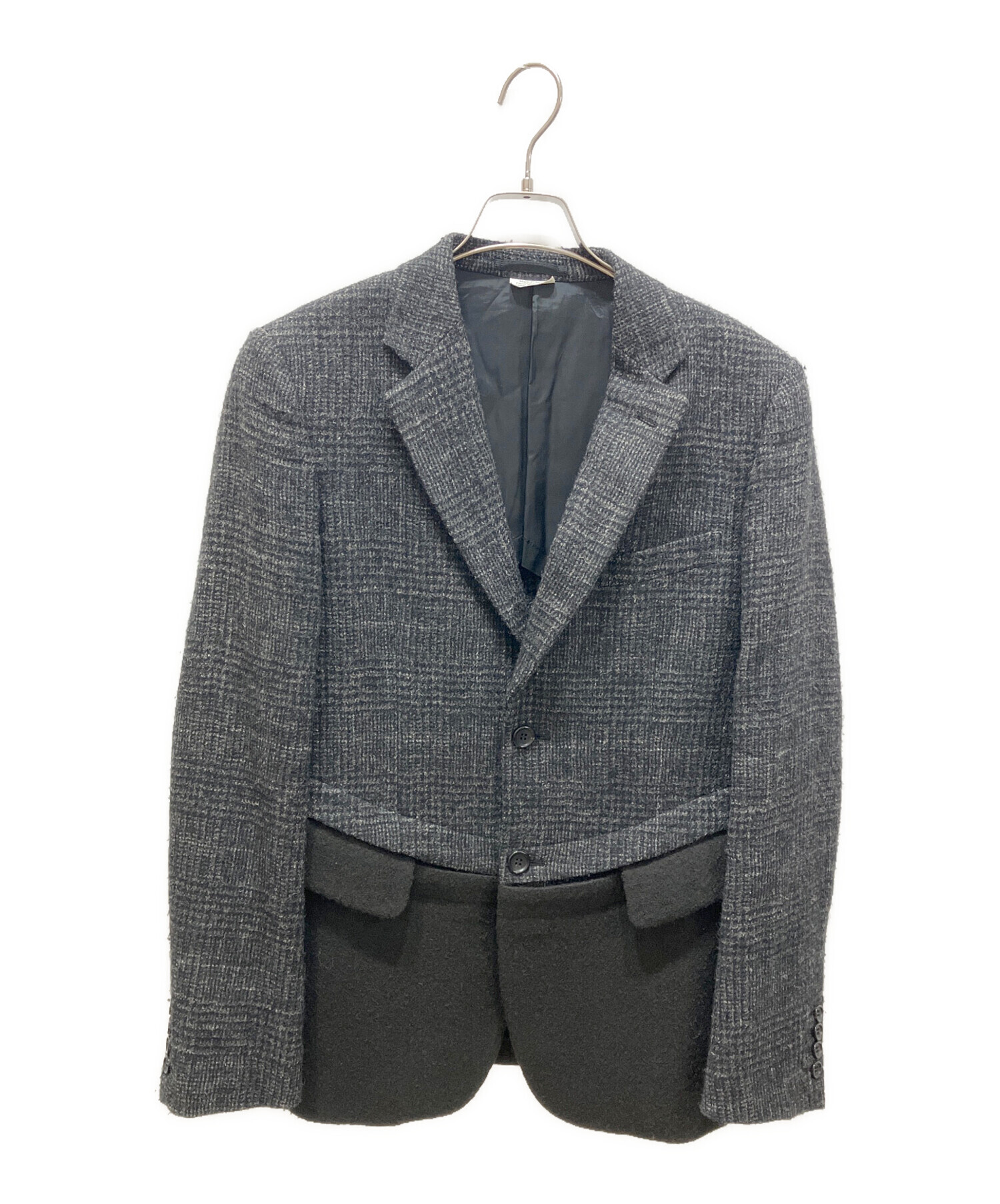 COMME des GARCONS HOMME DEUX / テーラードジャケット/L/ウール/GRY/DT-J041/リネン混/2017 中古・古着通販】COMME des GARCONS HOMME DEUX (コムデギャルソン