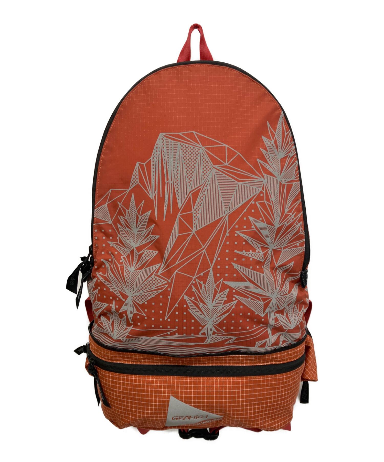 GRAMICCI×and wander 2WAY RIPSTOPBAG オレンジ 中古・古着通販】GRAMICCI (グラミチ) and wander (アンドワンダー