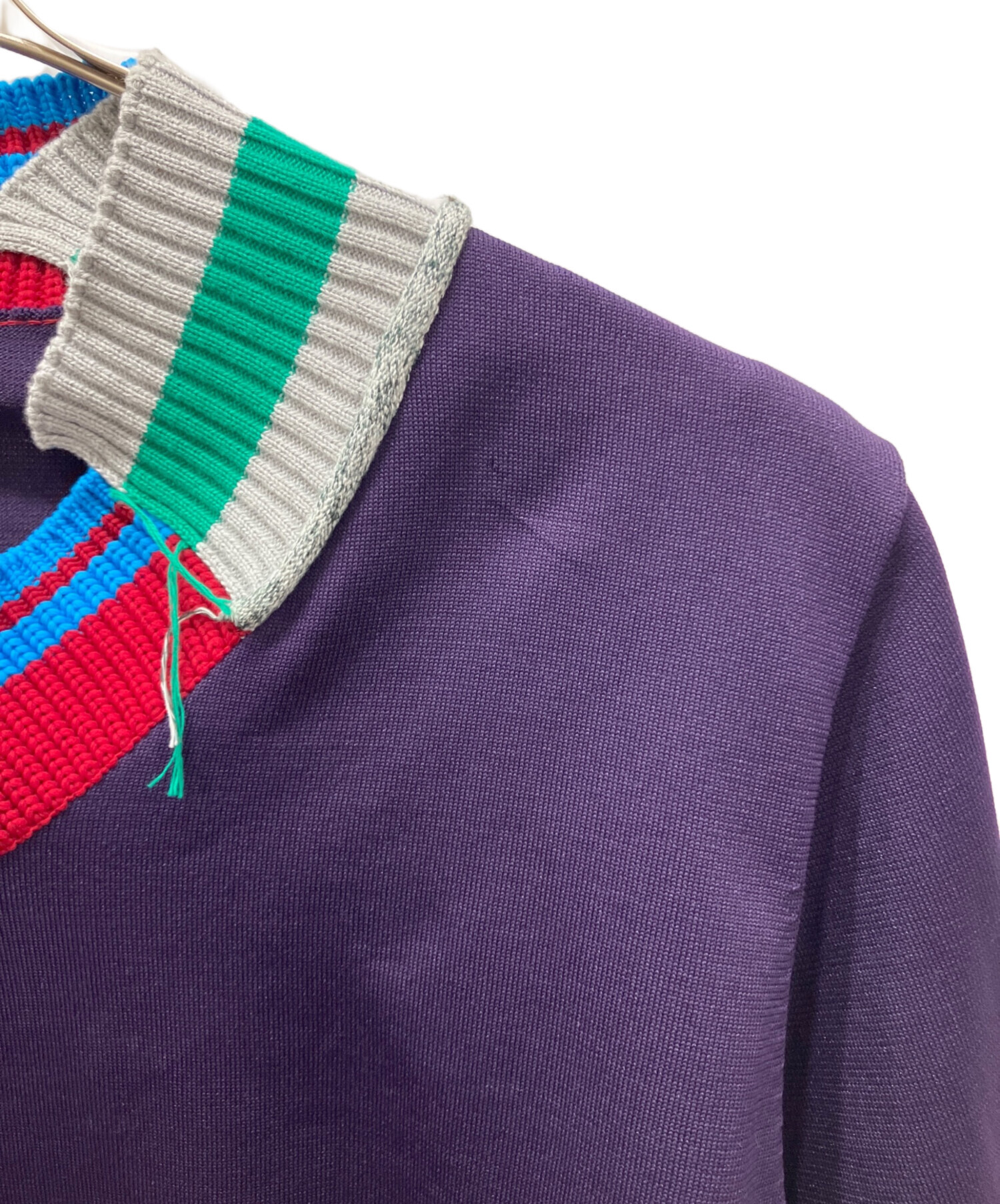 中古・古着通販】KOLOR (カラー) 22SS Pe強撚天竺ニット パープル