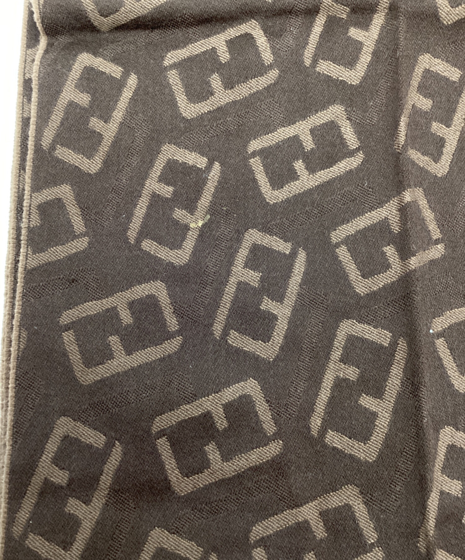 中古・古着通販】FENDI (フェンディ) FFロゴ ウールマフラー ブラウン