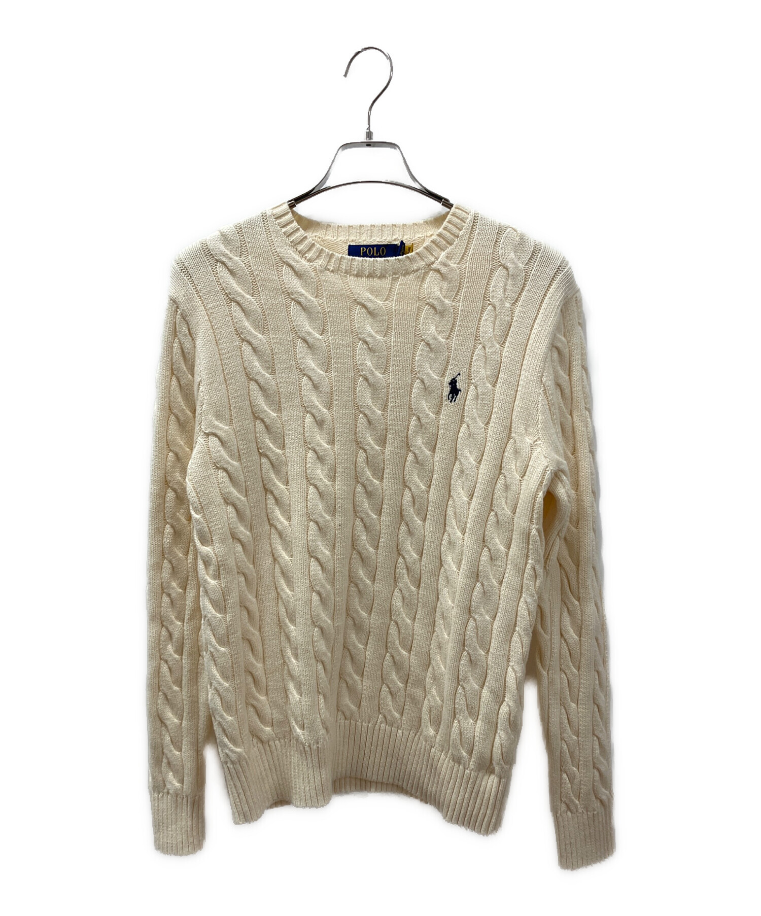 【美品】ラルフローレン ケーブルニットセーター ベージュ　XS 中古・古着通販】POLO RALPH LAUREN (ポロ・ラルフローレン) ケーブル