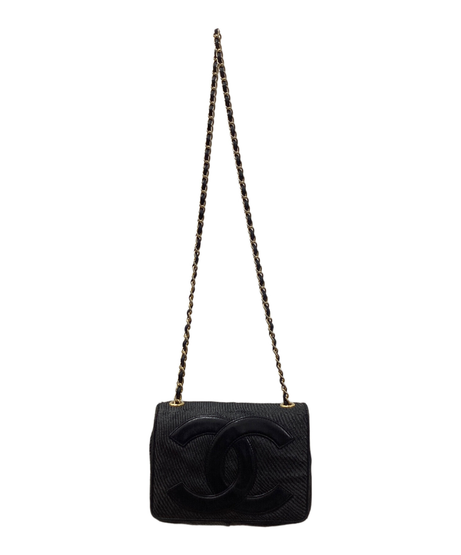 中古・古着通販】CHANEL (シャネル) ストロー ロゴチェーンショルダー