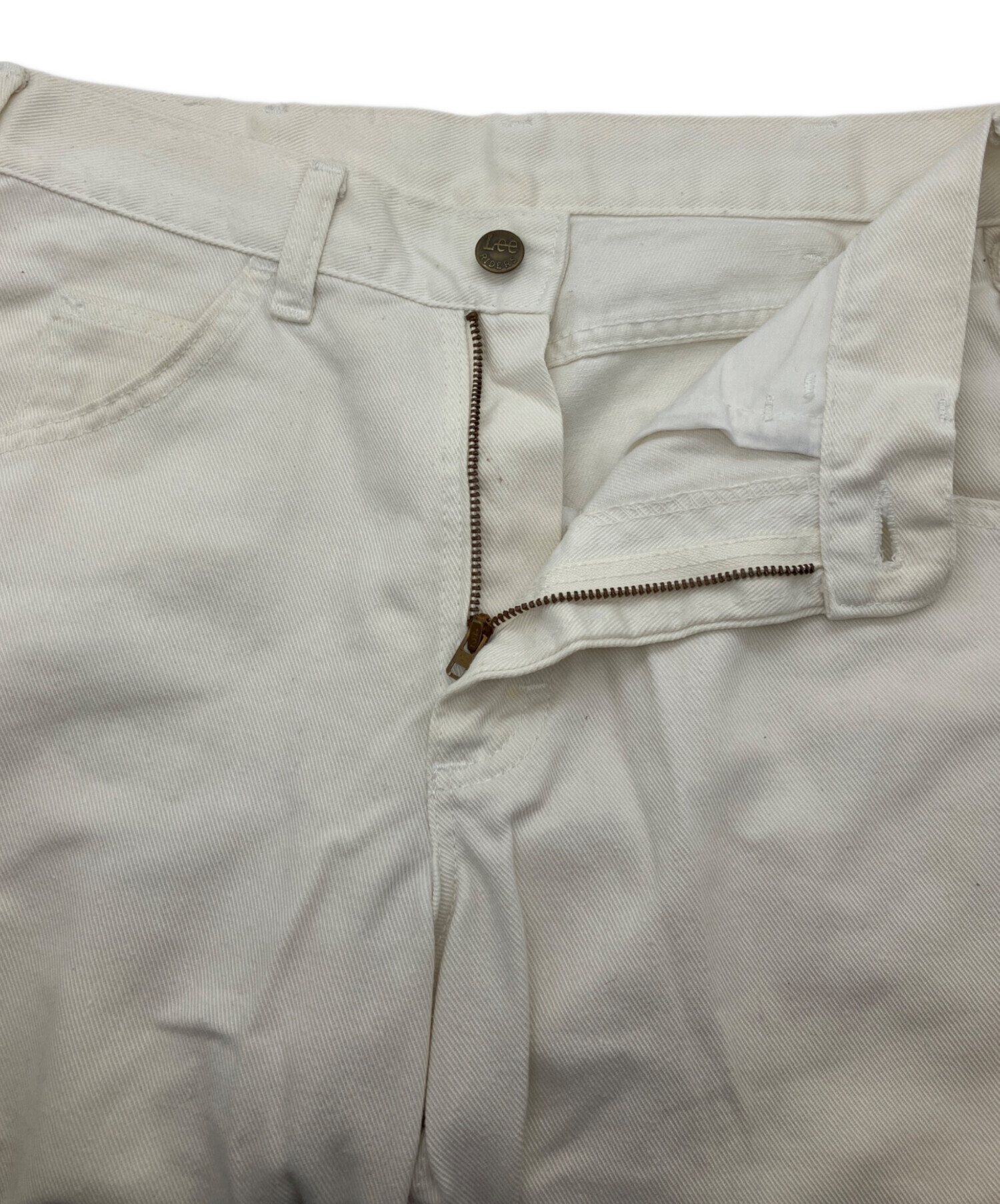 中古・古着通販】LEE (リー) 70S デニムパンツ ホワイト サイズ:解読