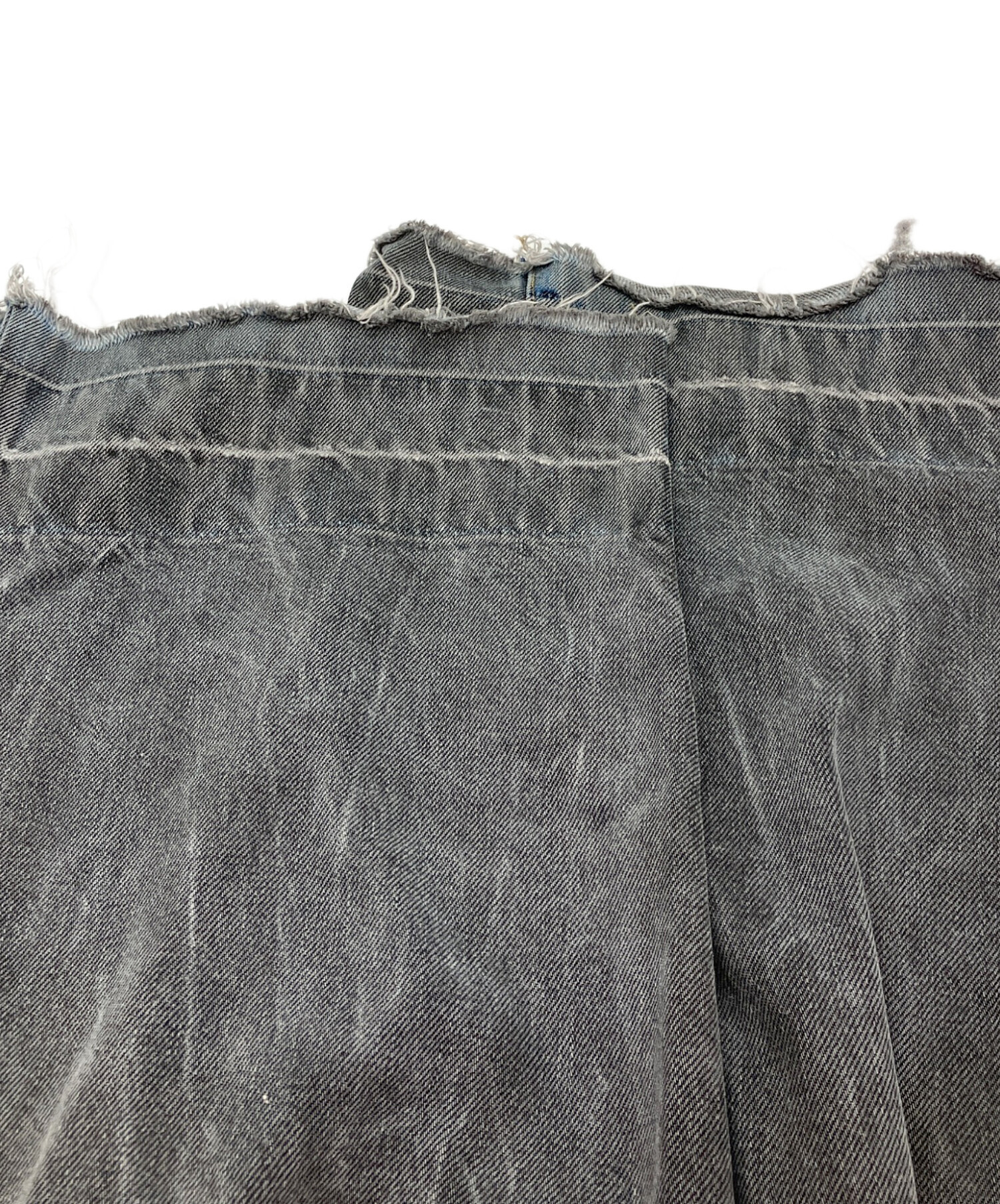 中古・古着通販】NEON SIGN (ネオンサイン) W BLACK UNHEMMED WIDE