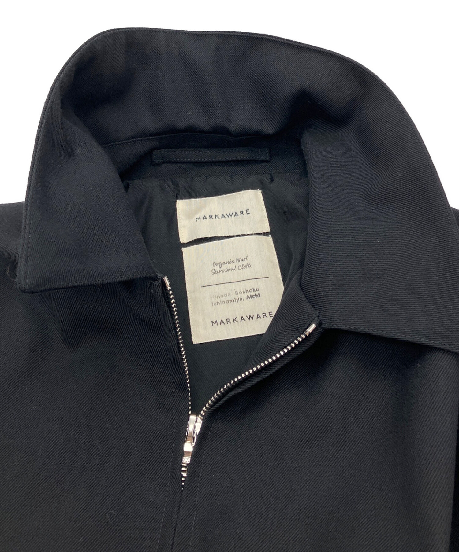 オーガニックウールサバイバルクロス/スポーツコート,Black(未使用タグ付き) 中古・古着通販】MARKAWARE (マーカウェア) WIDE SPORTS JACKET 3/60