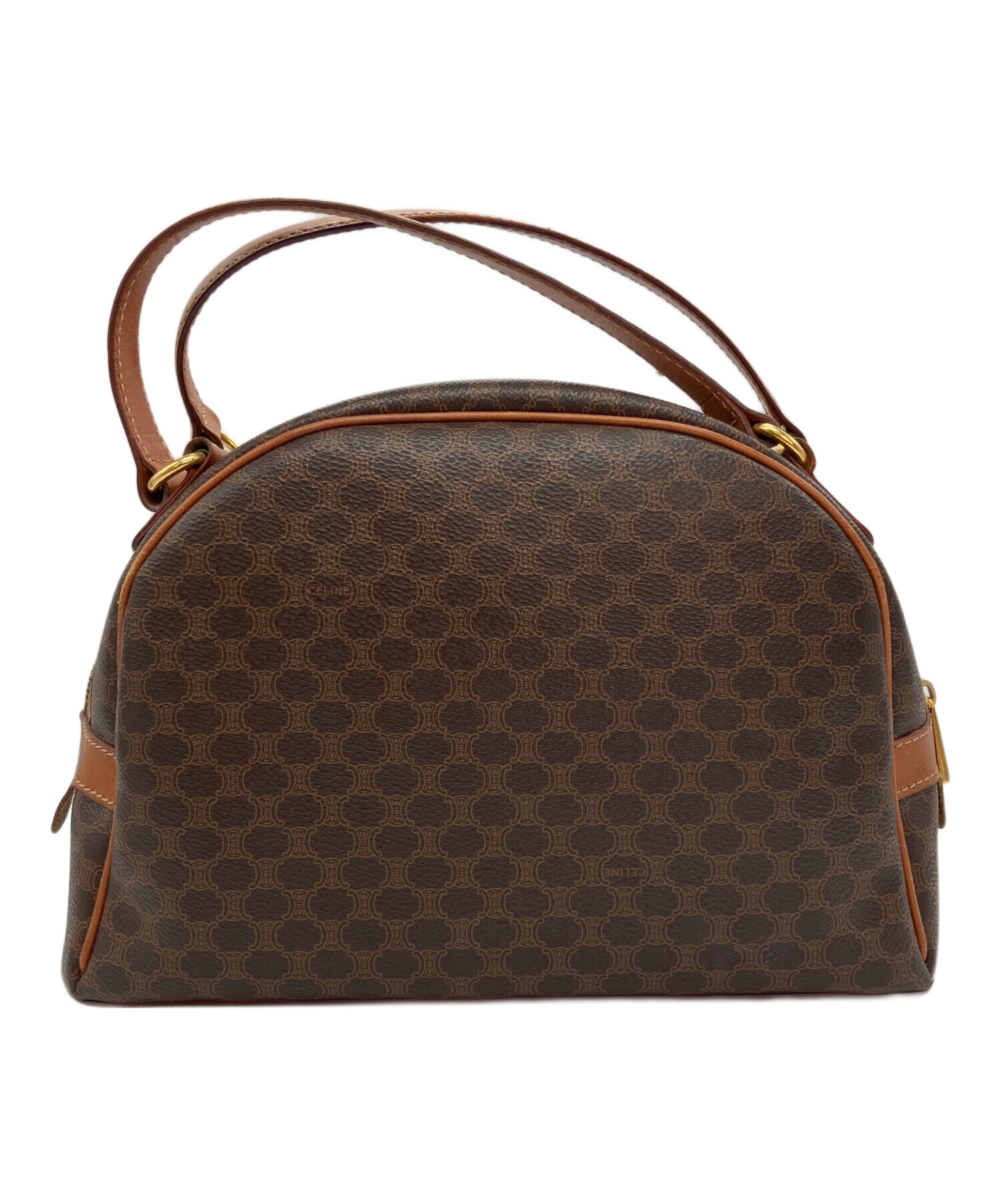 中古・古着通販】CELINE (セリーヌ) マカダムハンドバッグ ブラウン