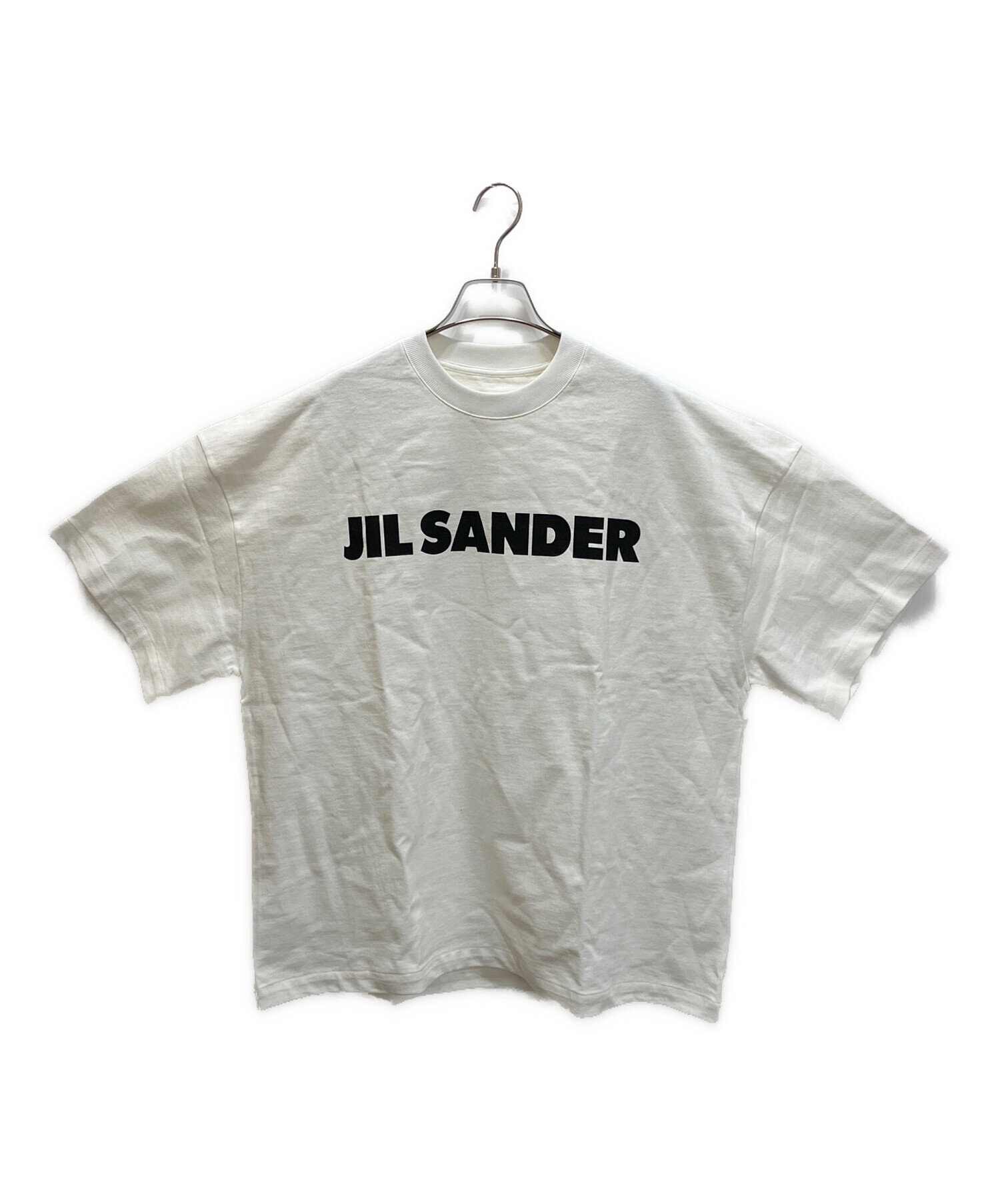 美品　ジルサンダー　ホワイトロゴTシャツ　S　ビッグシルエット　白　862 ジルサンダー Jil Sander 【JIL SANDER】ジルサンダー ロングスリーブT