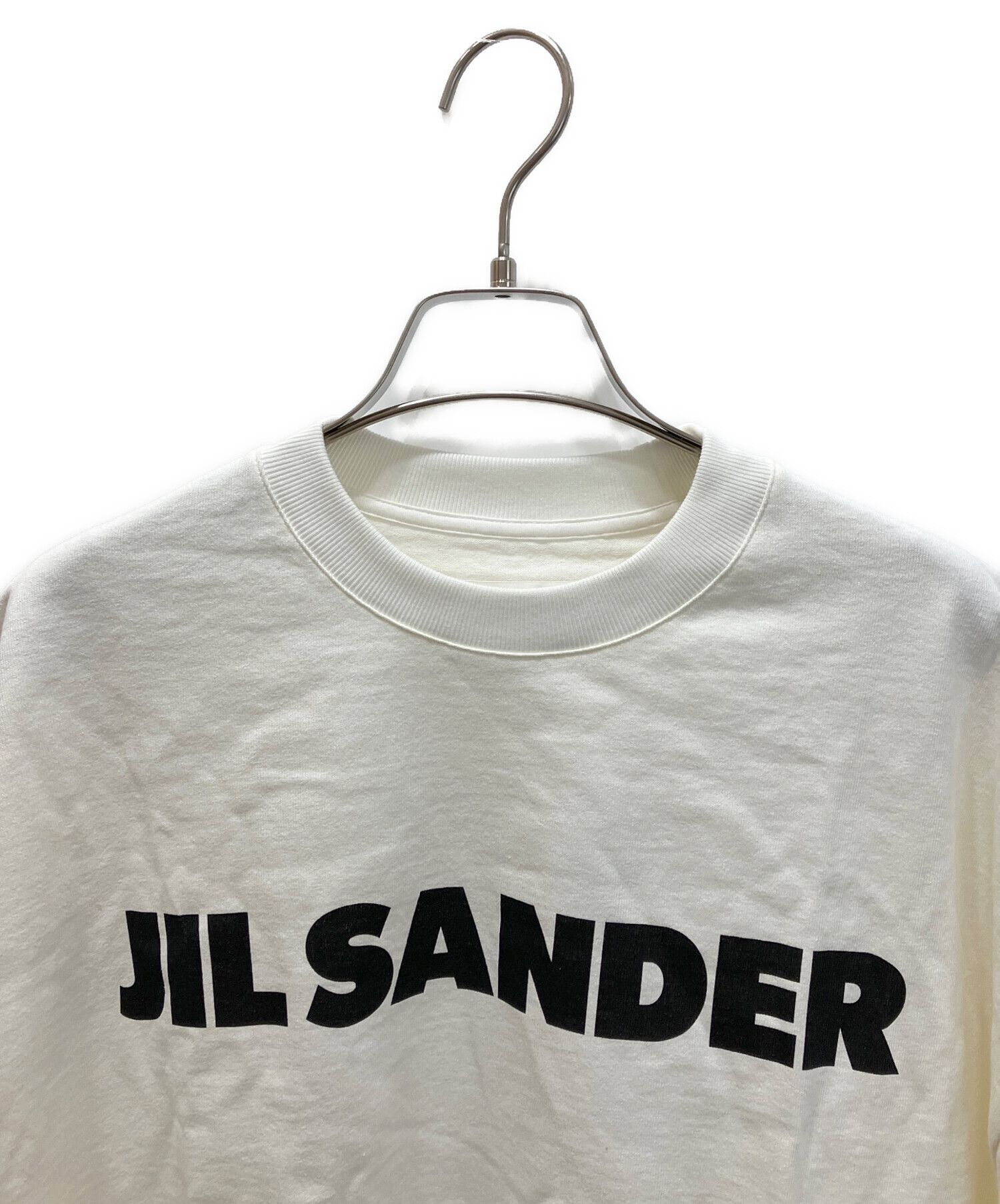 JIL SANDER オーバーサイズ Tシャツ ホワイト 中古・古着通販】JIL SANDER (ジルサンダー) オーバーサイズ ロゴTEE