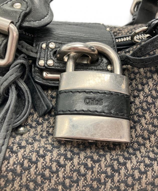 藤井Chloé クロエ パディントン ツイード 中古・古着通販】Chloe (クロエ) パディントンツイードレザー