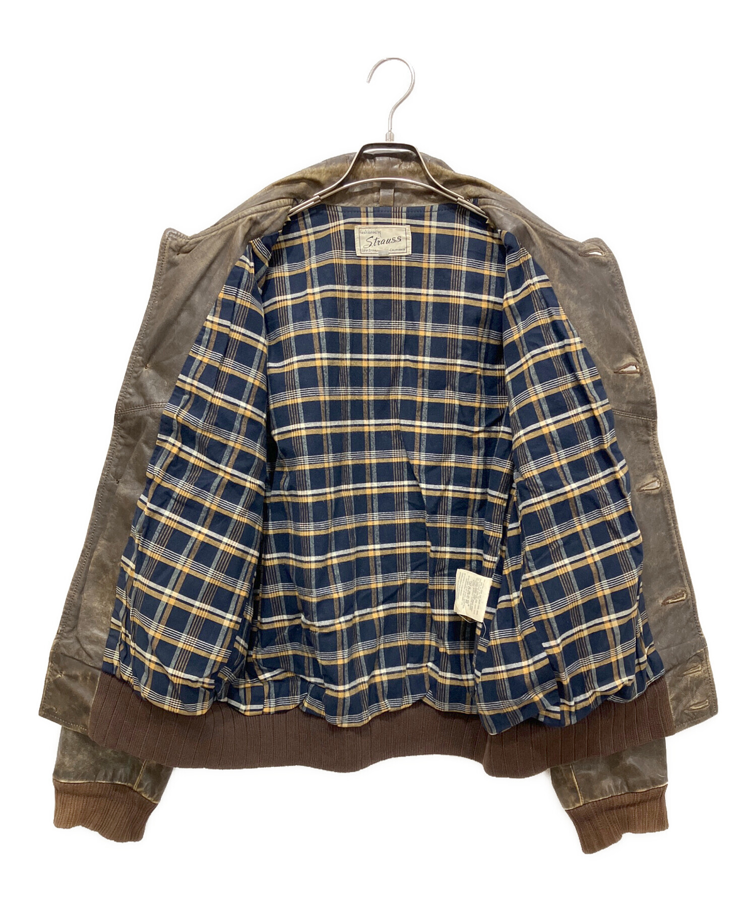 中古・古着通販】LEVI'S (リーバイス) レザージャケット ブラウン