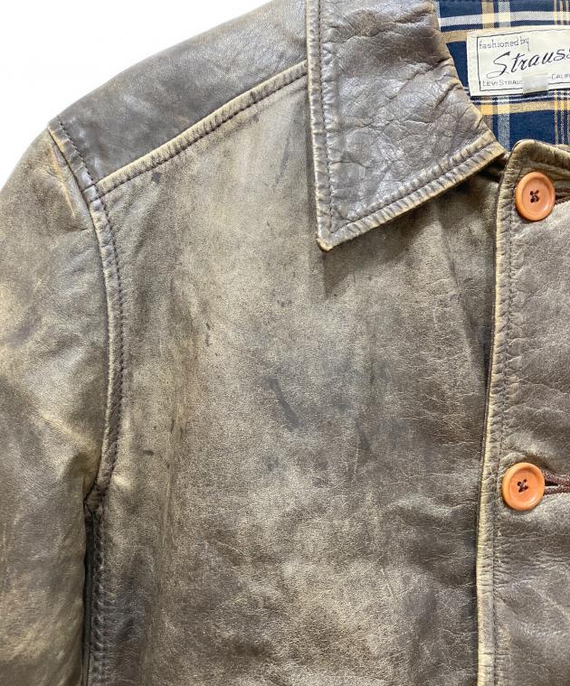 中古・古着通販】LEVI'S (リーバイス) レザージャケット ブラウン