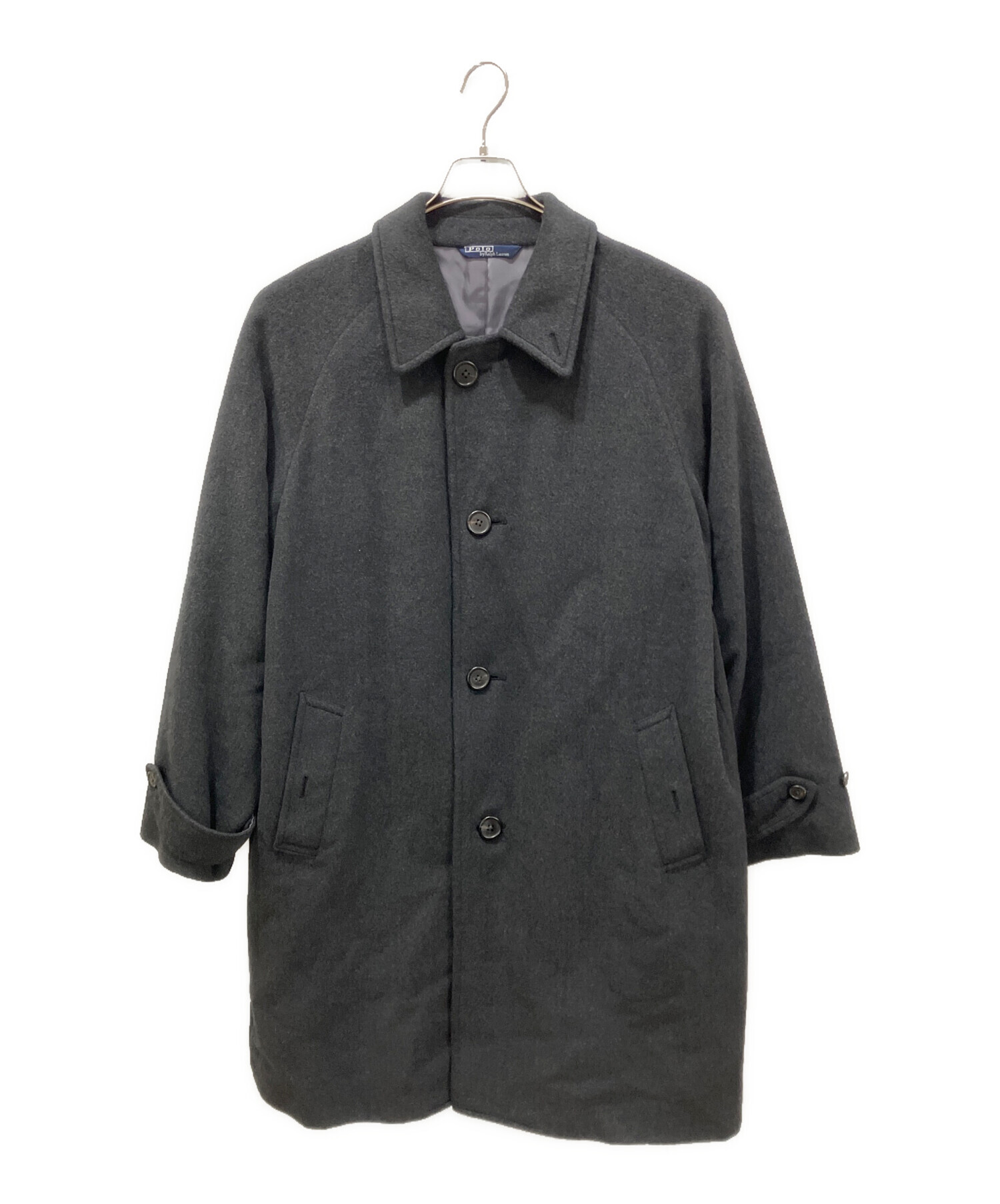 【未使用】ポロラルフローレン　ウールコート　グレー　S レディース 中古・古着通販】POLO RALPH LAUREN (ポロ・ラルフローレン) 一枚袖