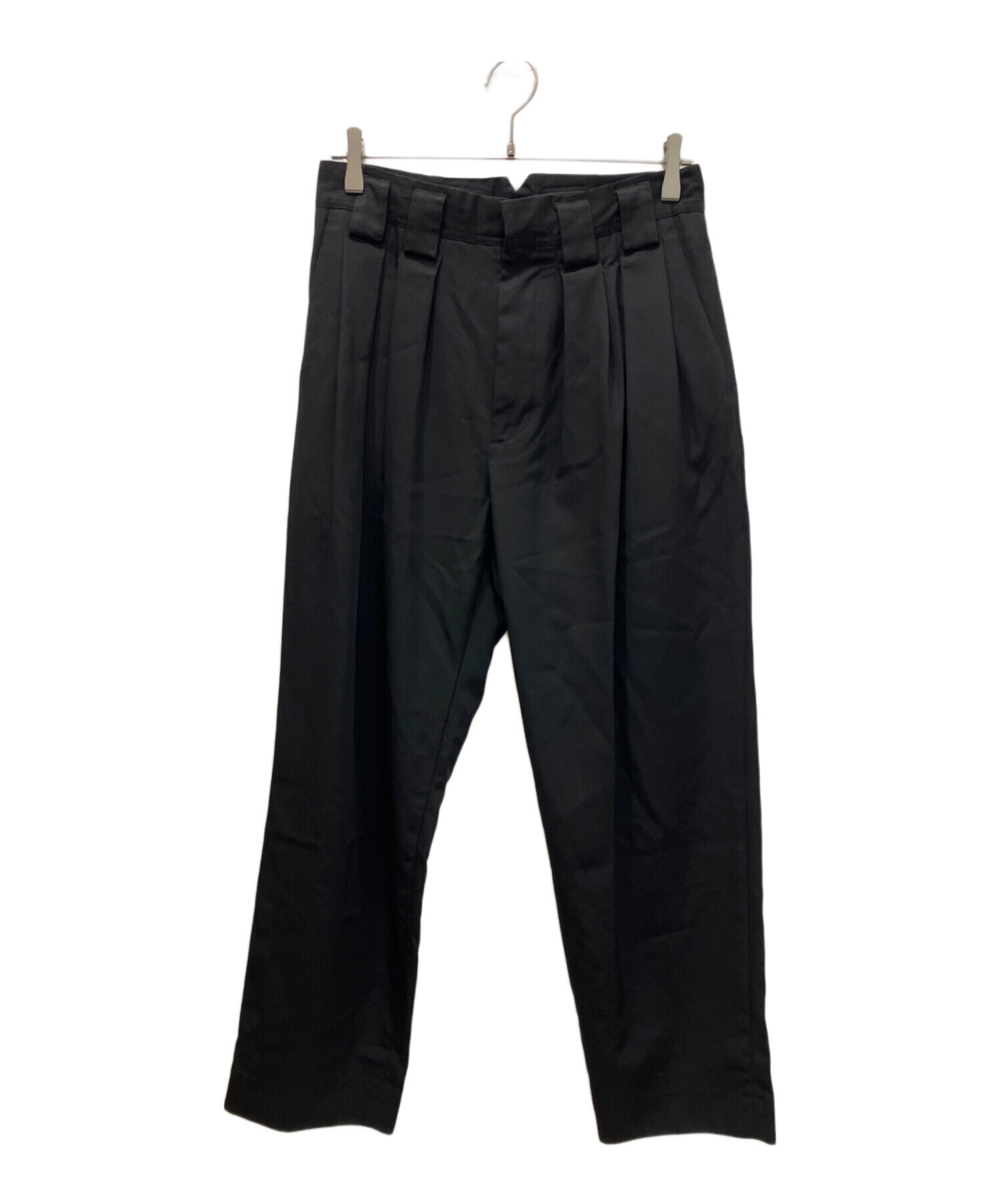 中古・古着通販】stein (シュタイン) DOUBLE WIDE TROUSERS ブラック