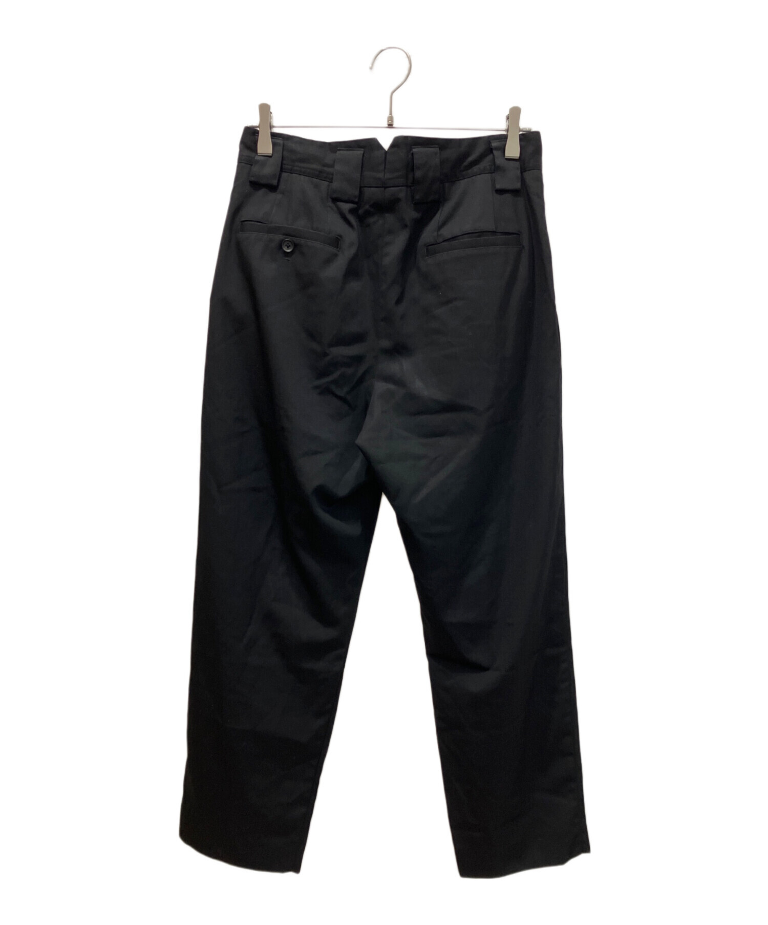 中古・古着通販】stein (シュタイン) DOUBLE WIDE TROUSERS ブラック