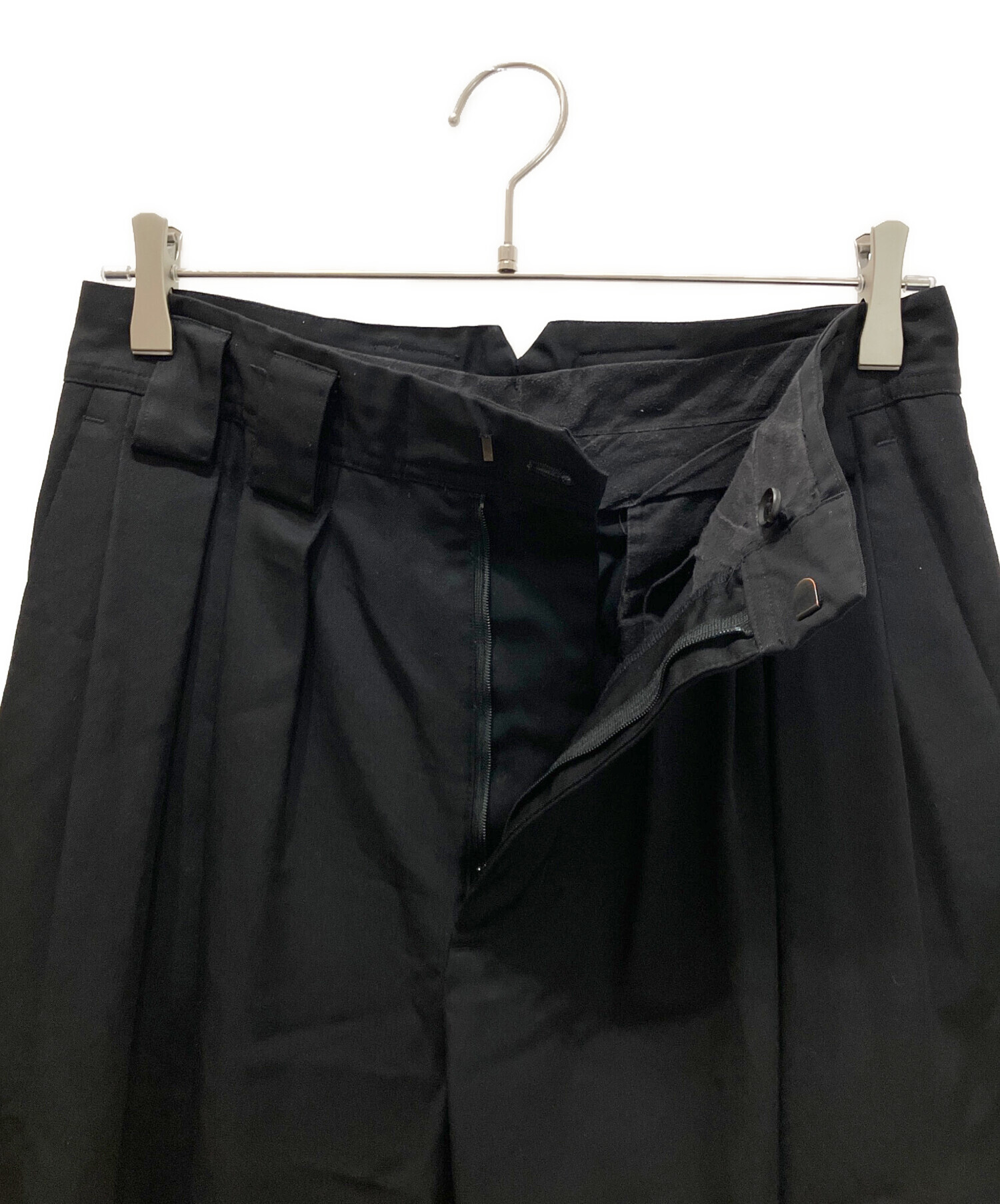 中古・古着通販】stein (シュタイン) DOUBLE WIDE TROUSERS ブラック