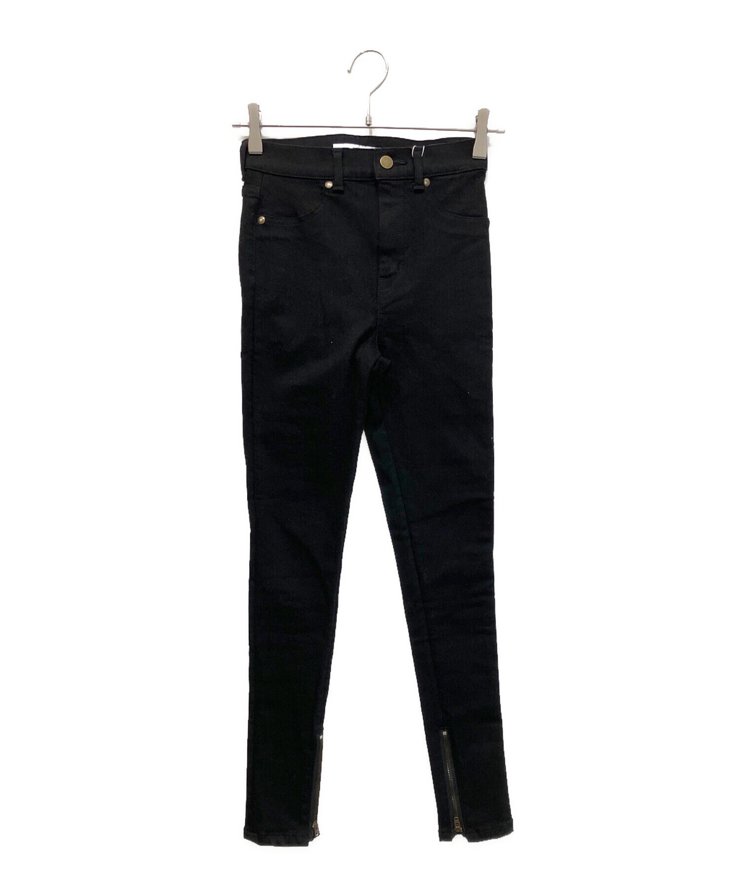 rerere　黒 中古・古着通販】sheller (シェリエ) GOLD ZIP BLACK DENIM ブラック