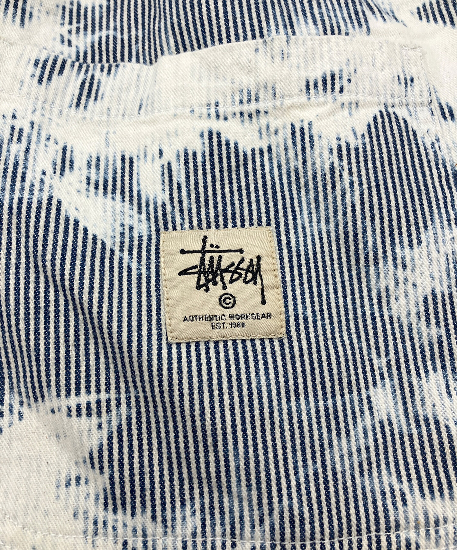 中古・古着通販】stussy (ステューシー) ヒッコリーストライプワーク