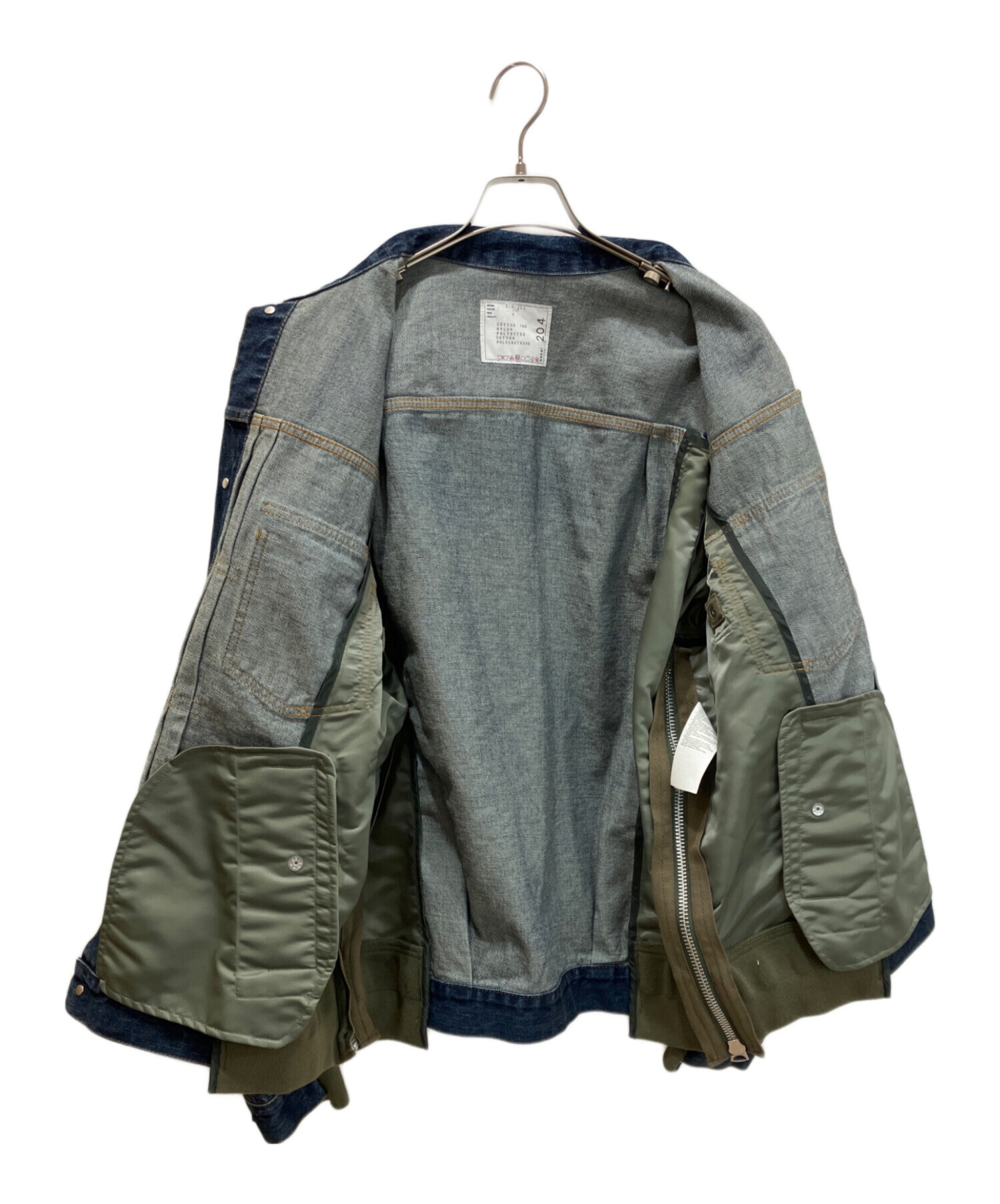 中古・古着通販】sacai (サカイ) Denim Nylon Twill Jacket デニム