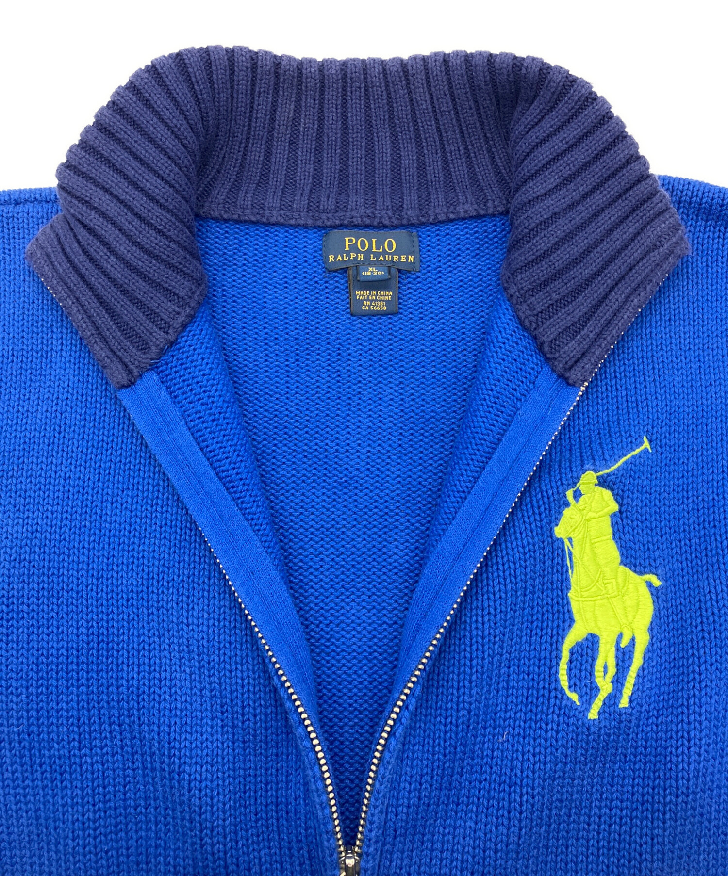 デ*ケ様 Polo by Ralph Lauren ネイビー ジャケット XL 中古・古着通販】POLO RALPH LAUREN (ポロ・ラルフローレン) ニット