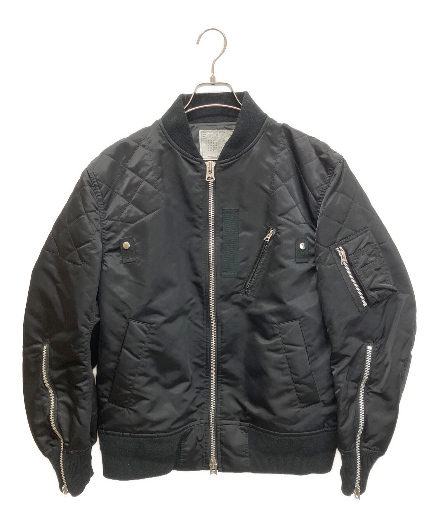 【美品】 Sakai MA-1 ブレザードッキングボンバージャケット 古着好き sacai - サカイ sacai フライトボンバージャケット ドッキングMA-1