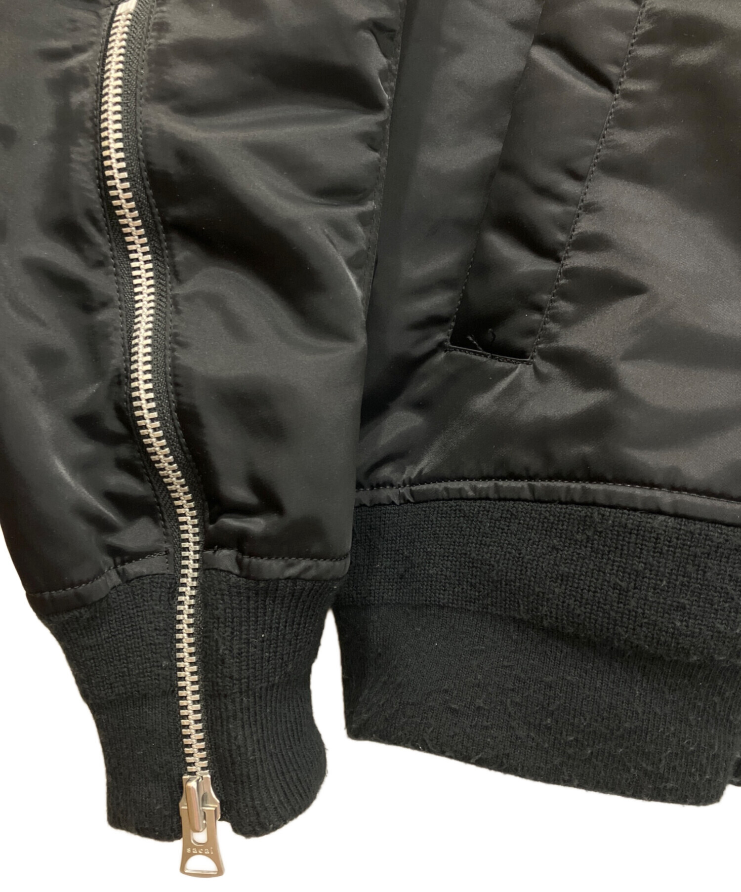 中古・古着通販】sacai (サカイ) レザードッキング MA-1ジャケット