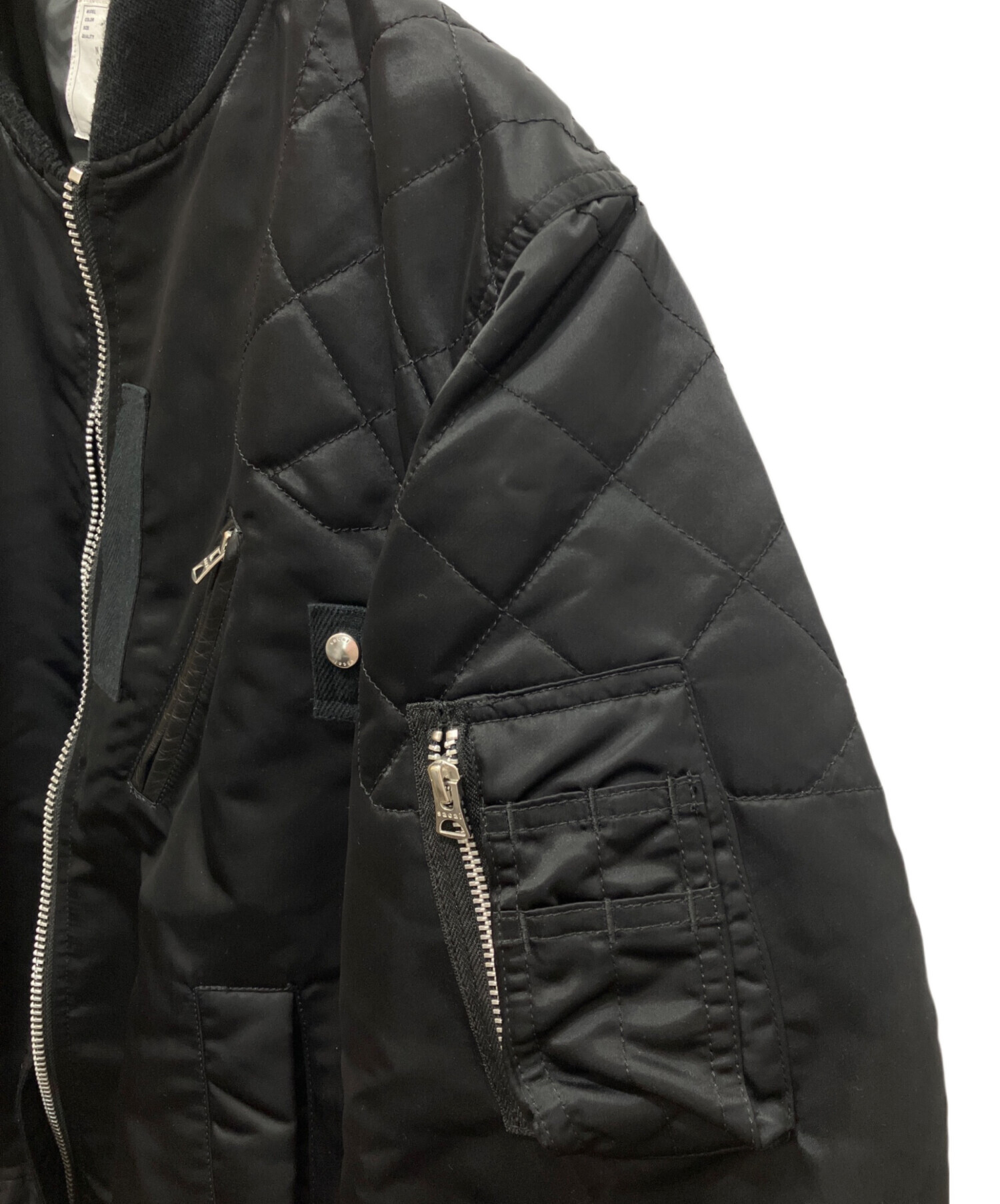 中古・古着通販】sacai (サカイ) レザードッキング MA-1ジャケット